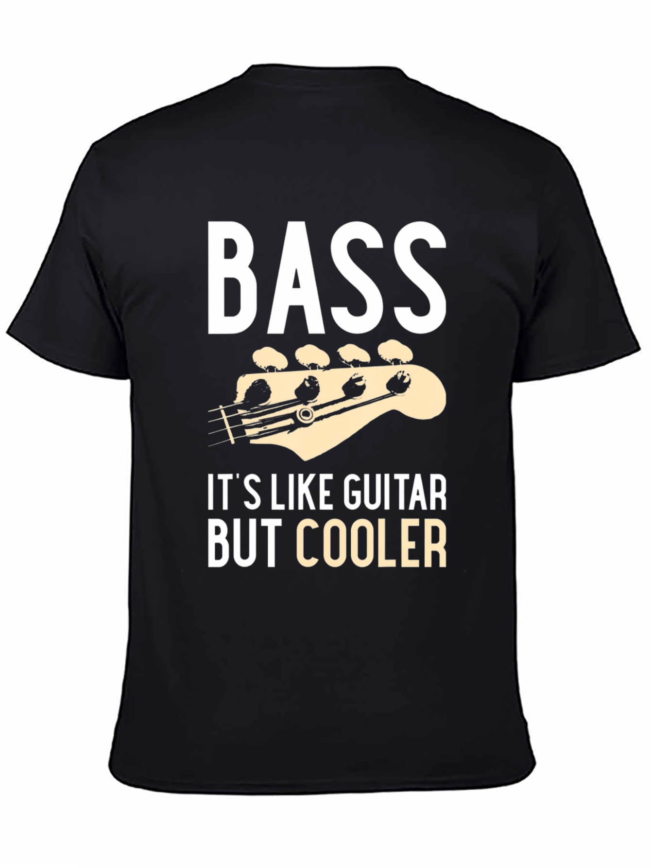 Bass is Cooler Black Graphic Tee Shirt
