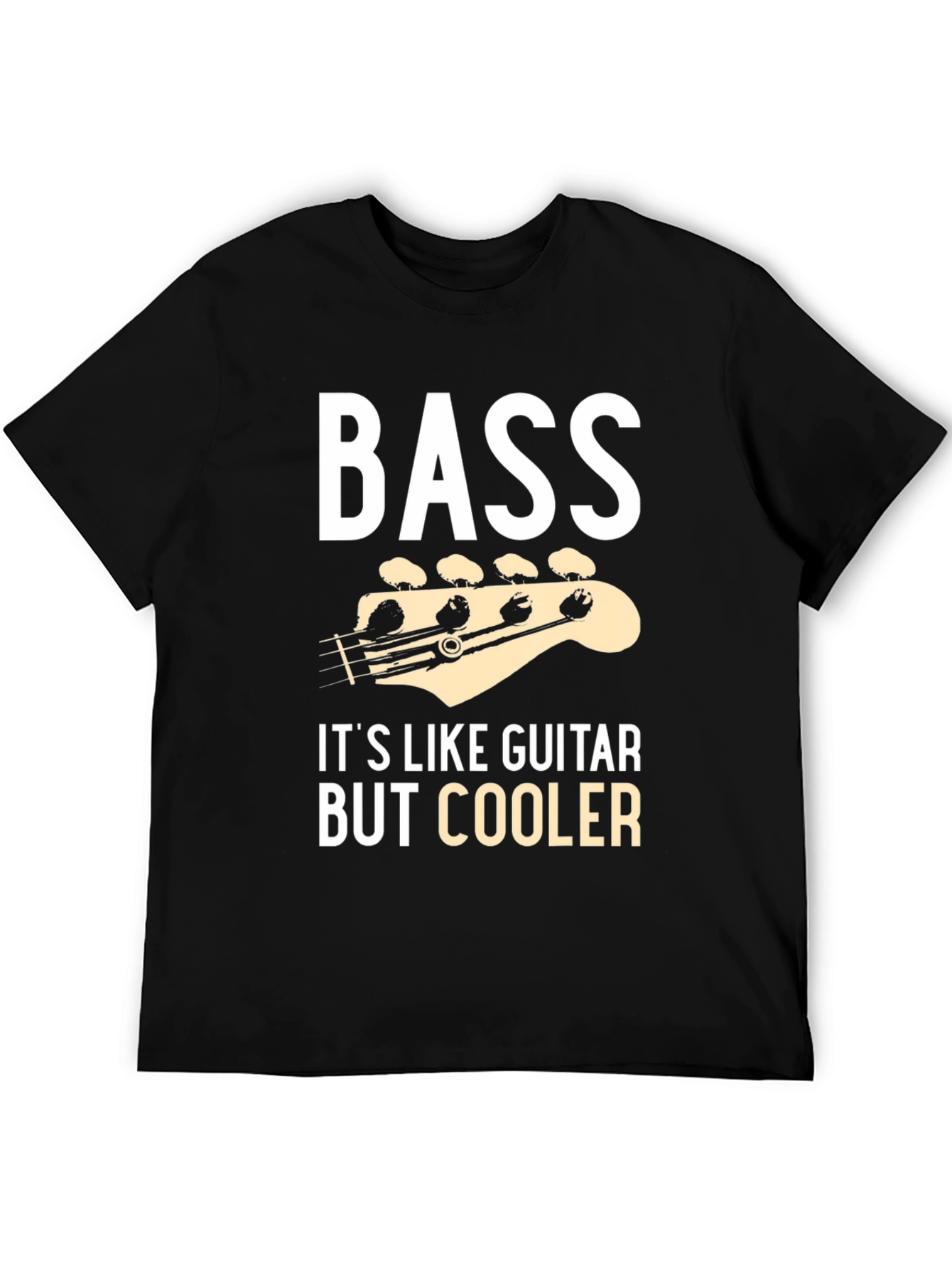 Bass is Cooler Black Graphic Tee Shirt
