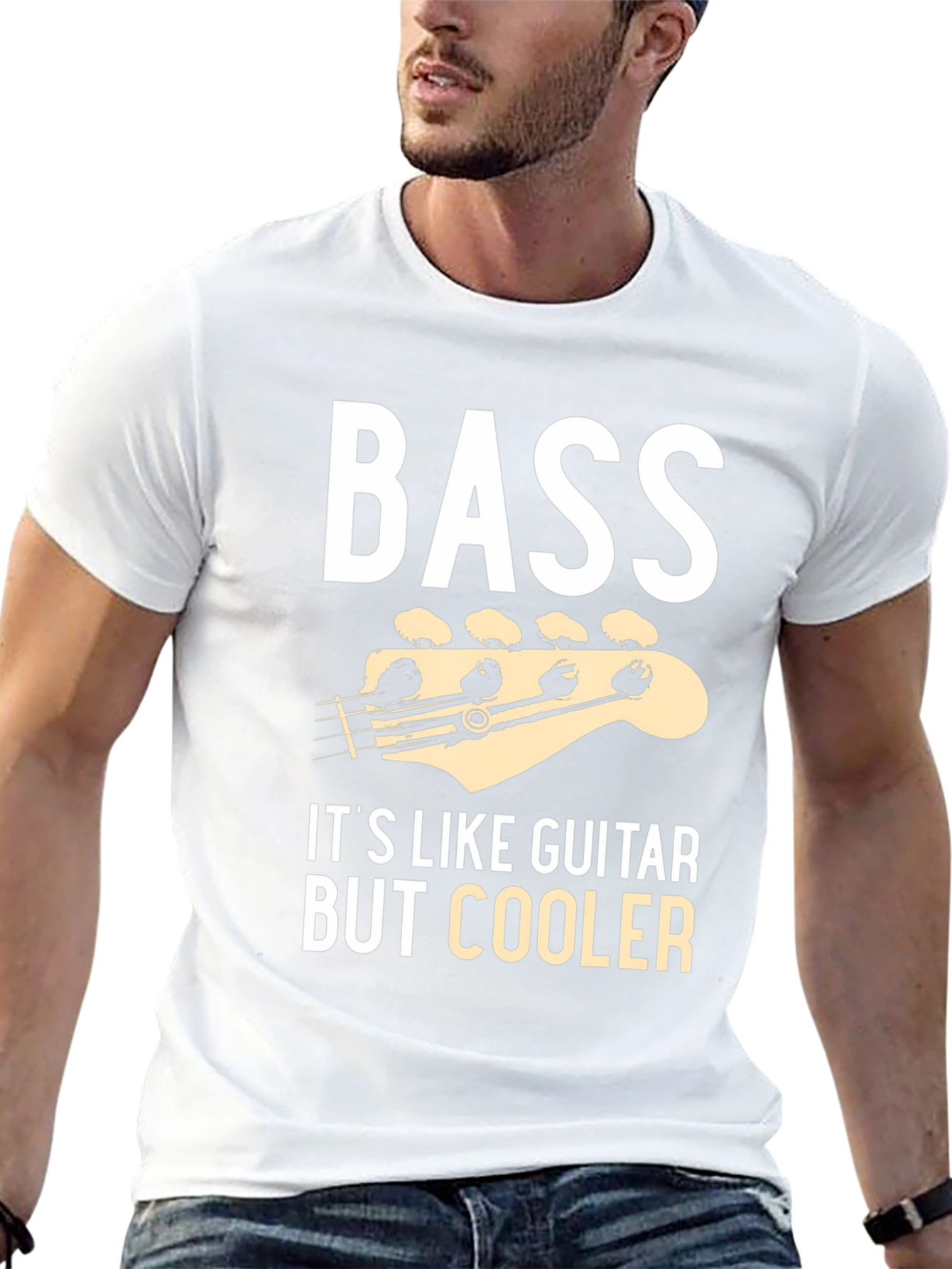 Bass is Cooler Black Graphic Tee Shirt