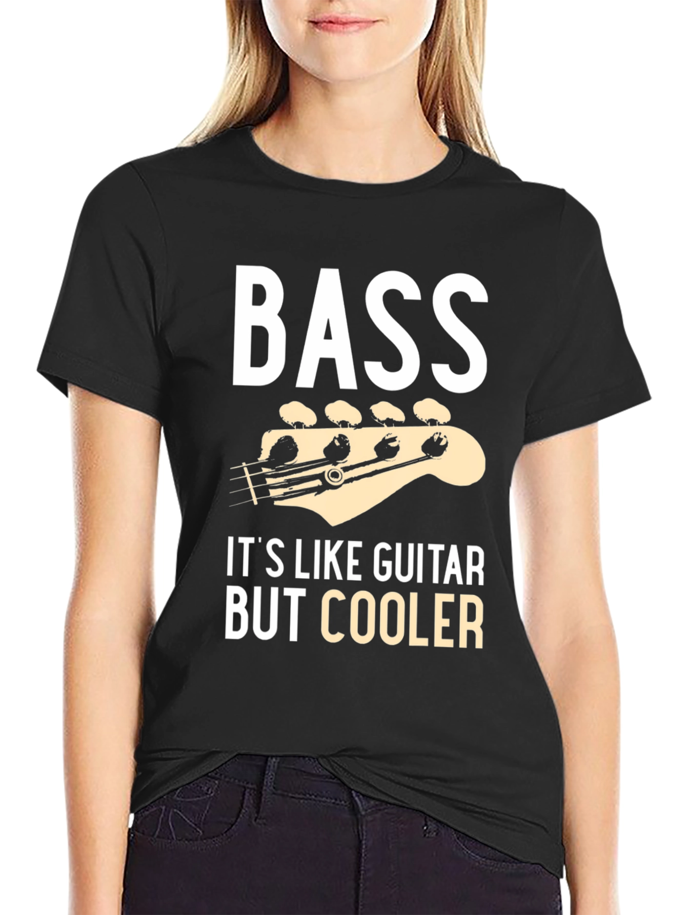 Bass is Cooler Black Graphic Tee Shirt