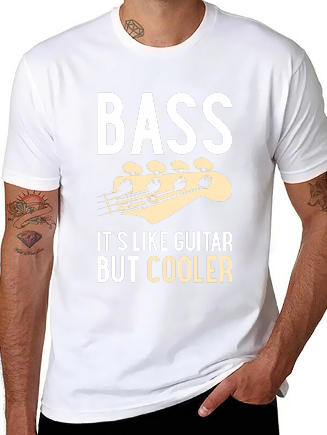 Bass is Cooler Black Graphic Tee Shirt
