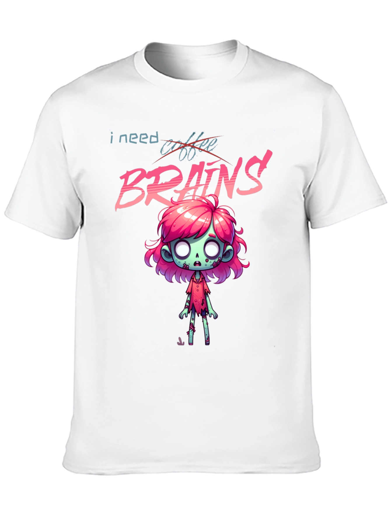Zombie Brains T-Shirt - I Need Brains!