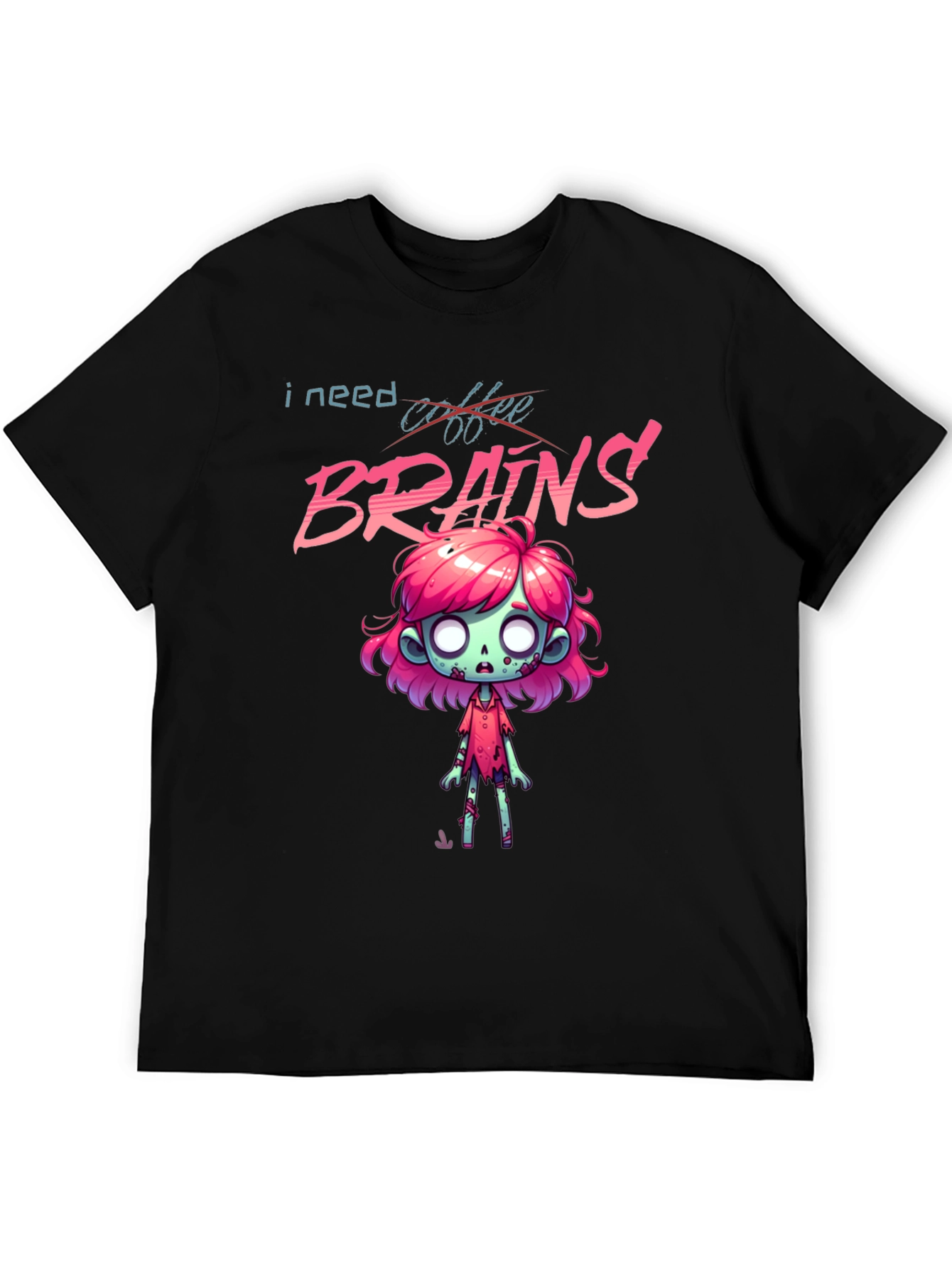 Zombie Brains T-Shirt - I Need Brains!
