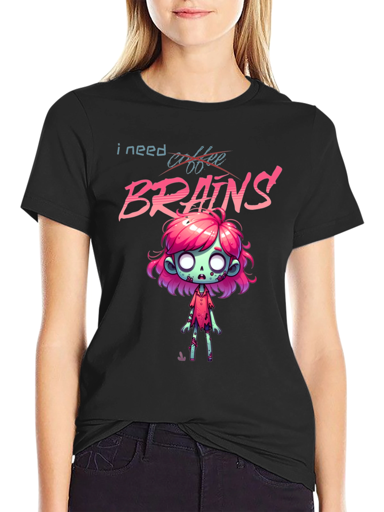 Zombie Brains T-Shirt - I Need Brains!