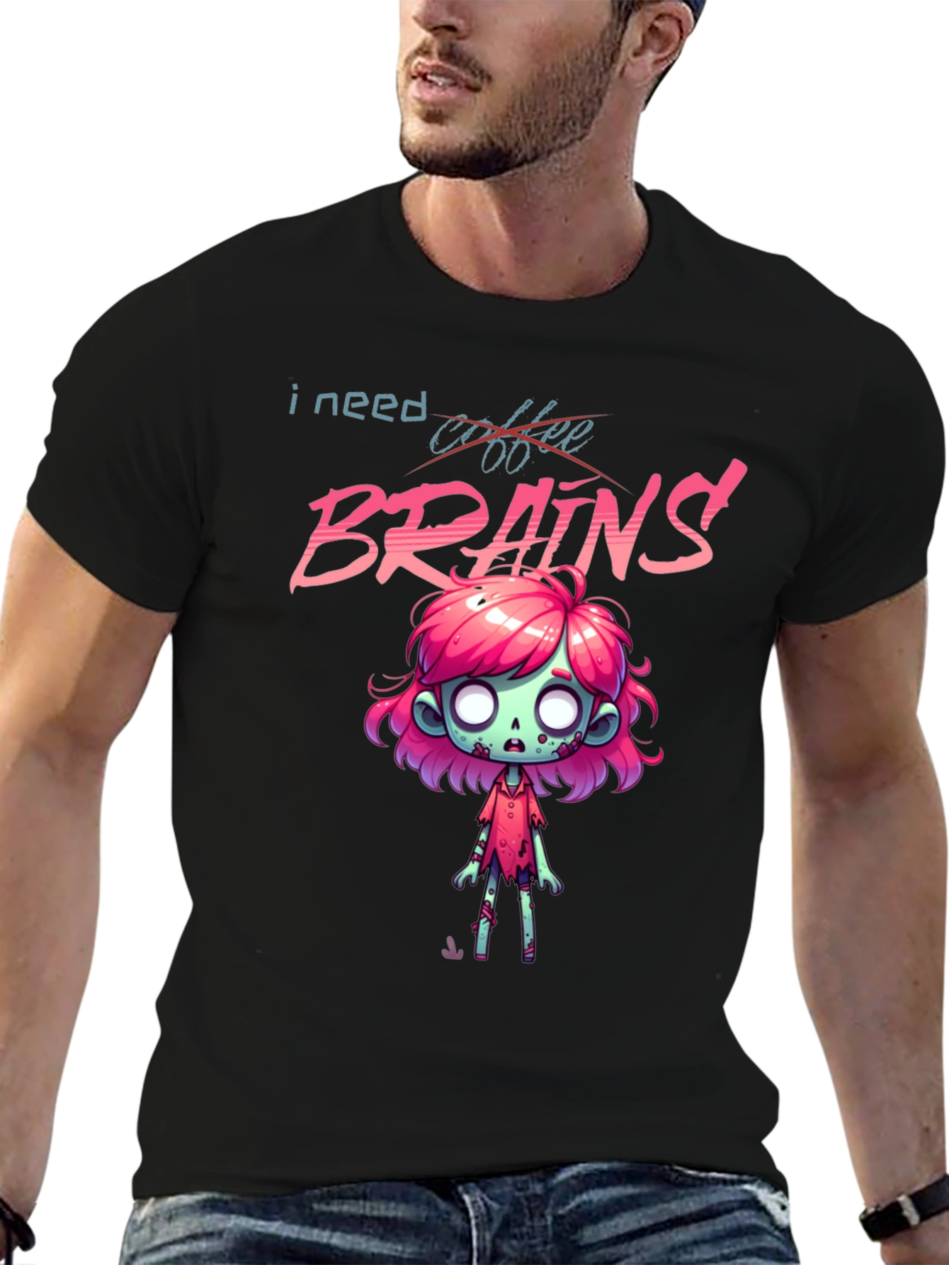 Zombie Brains T-Shirt - I Need Brains!