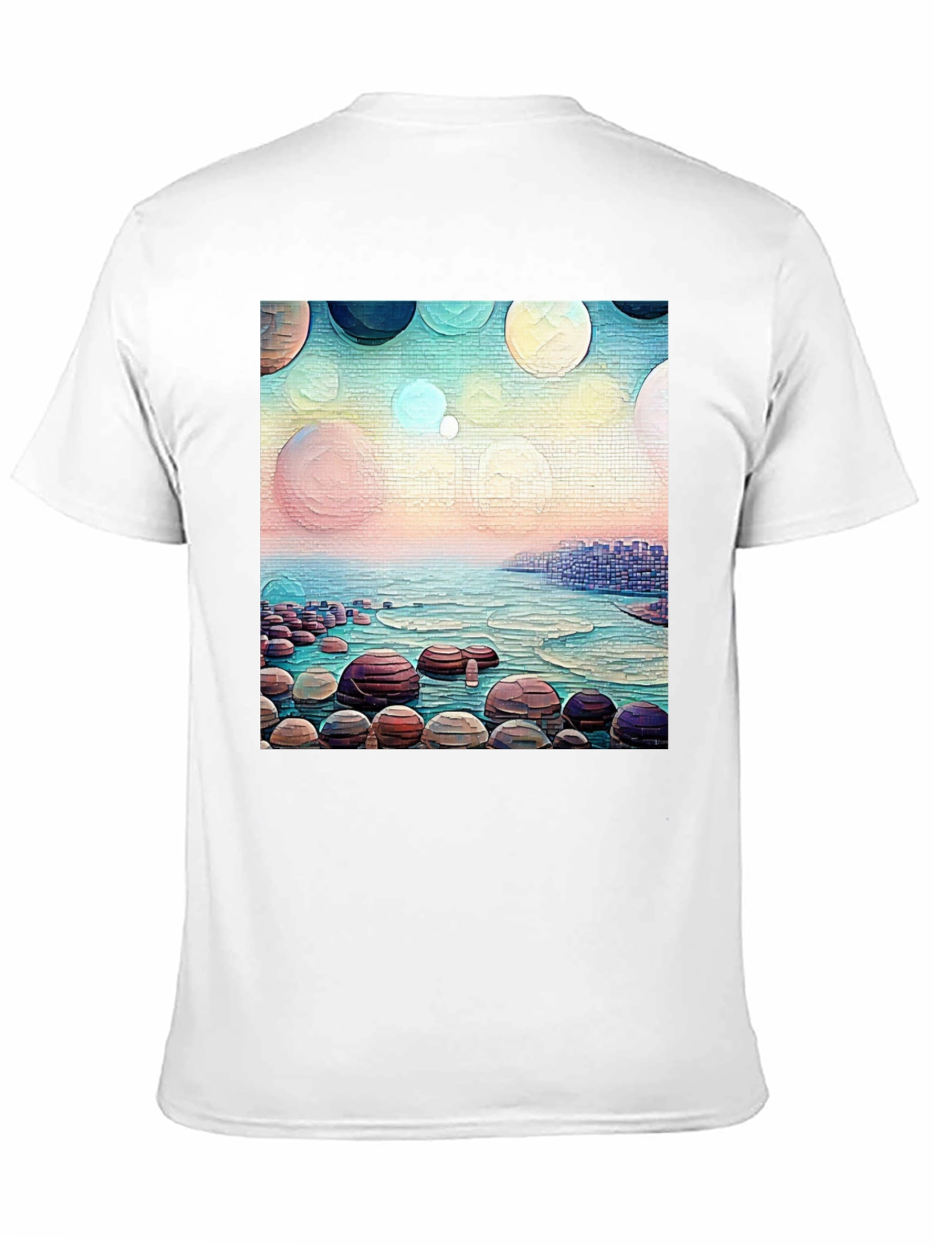 Coastal Dreams T-Shirt: Artistic Beachscape Design