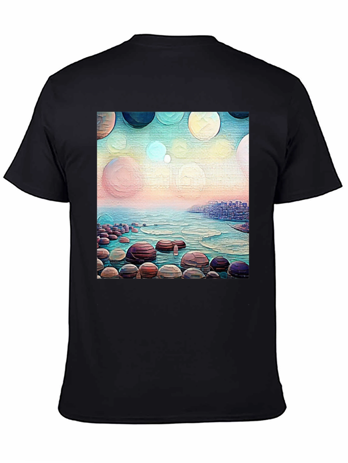 Coastal Dreams T-Shirt: Artistic Beachscape Design