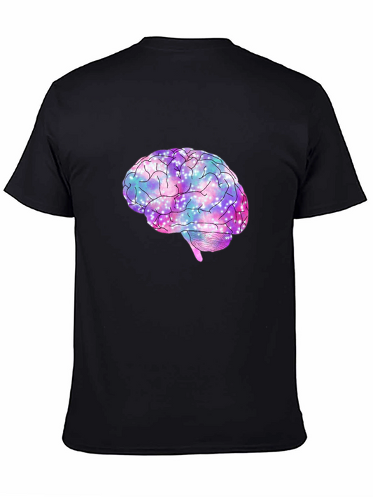 Galaxy Brain Graphic T-Shirt - Black