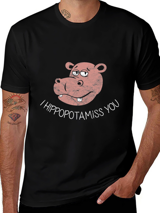 I Hippopotamiss You Black T-Shirt