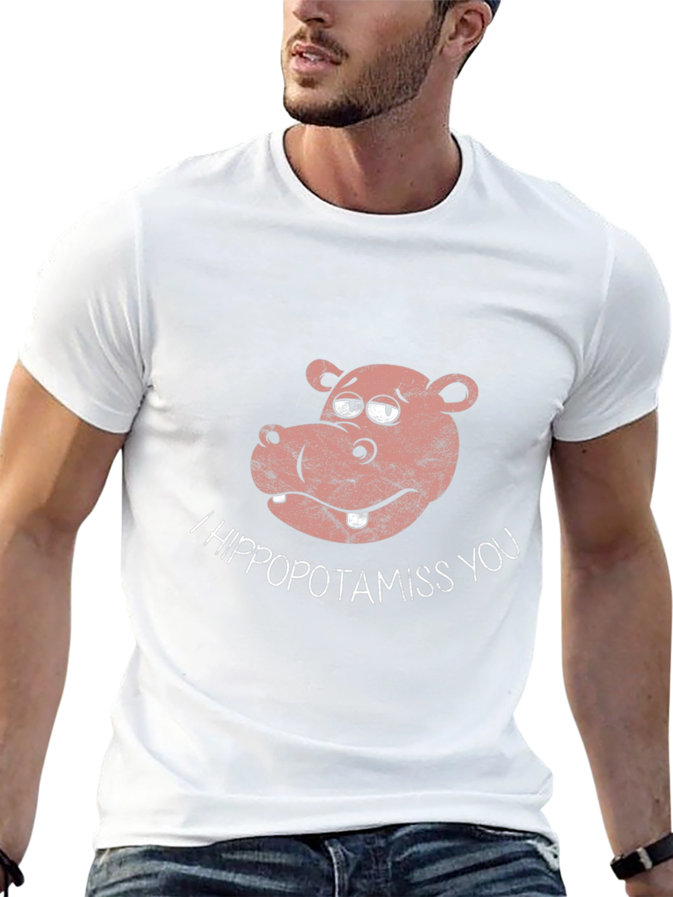 I Hippopotamiss You Black T-Shirt