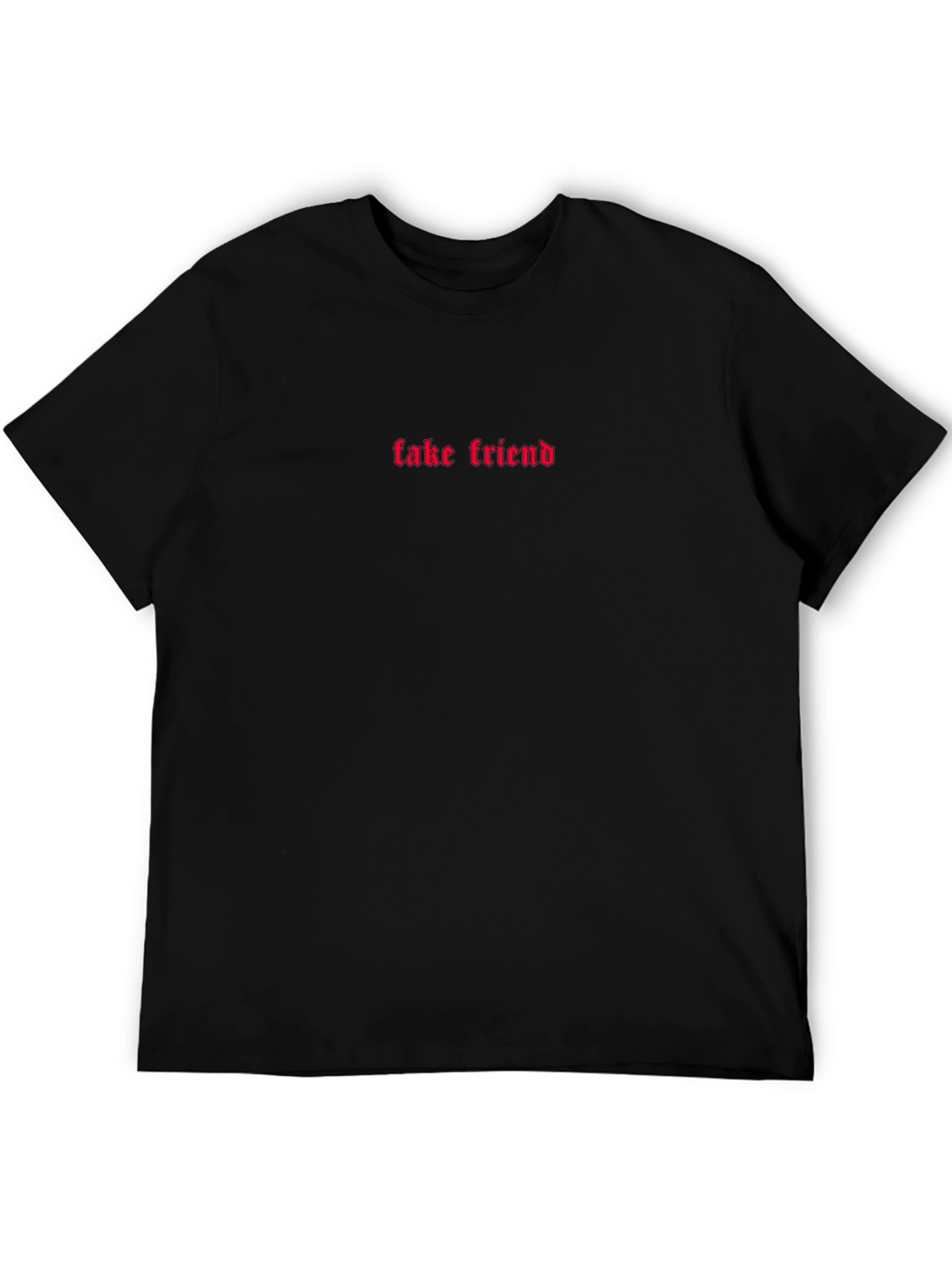 Fake Friend Graphic Tee - Trendy Black T-Shirt