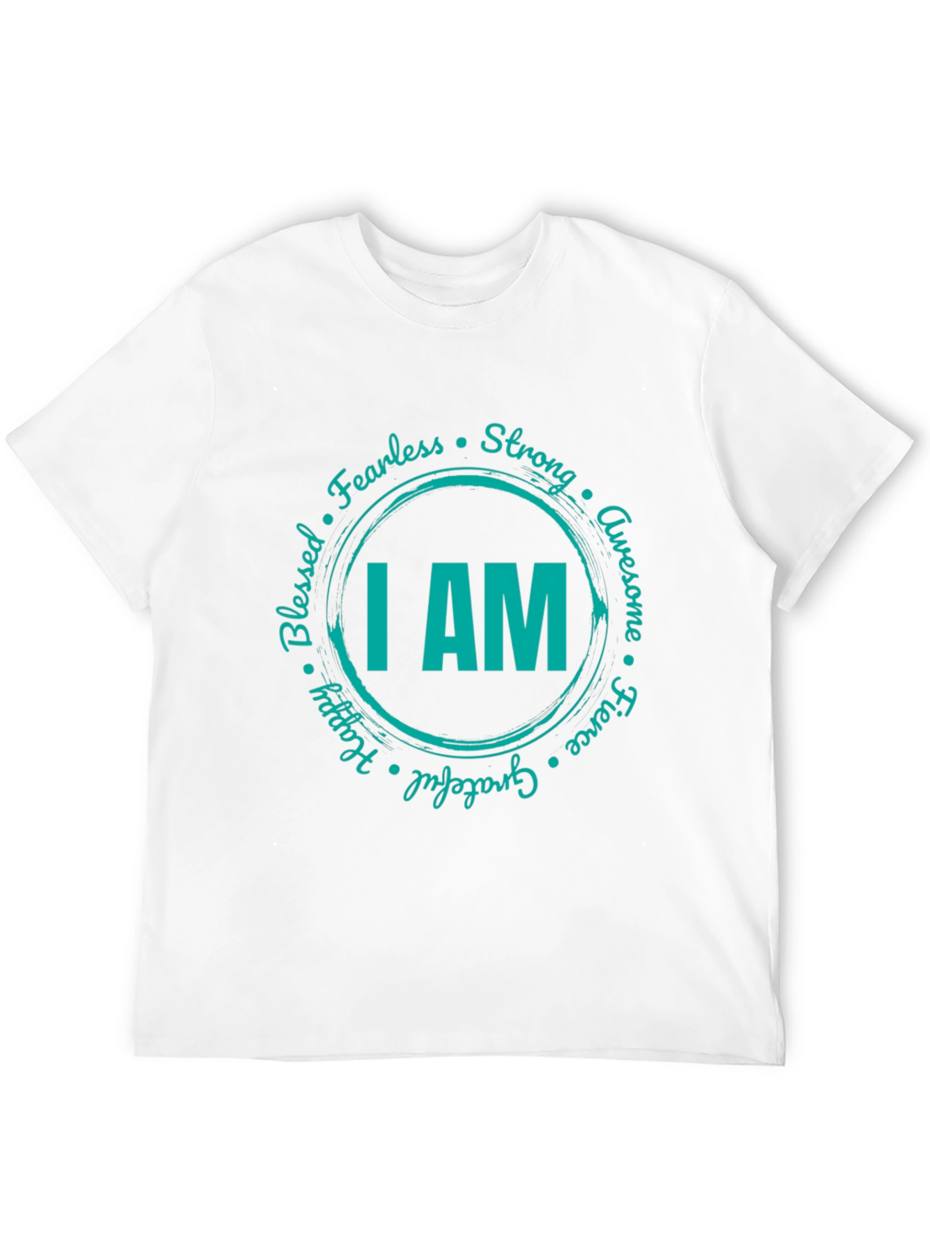 I AM Graphic Print Black T-Shirt