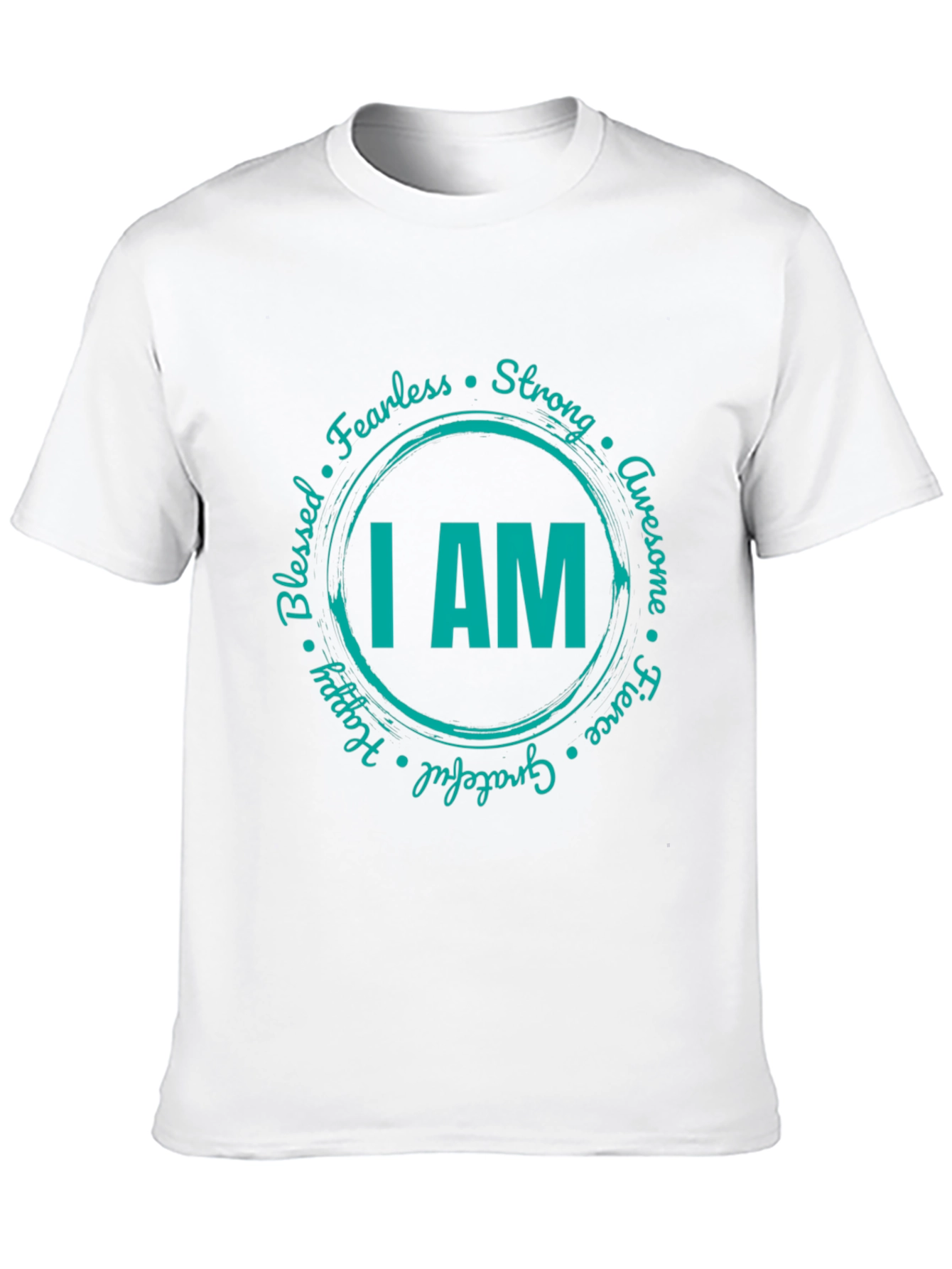 I AM Graphic Print Black T-Shirt