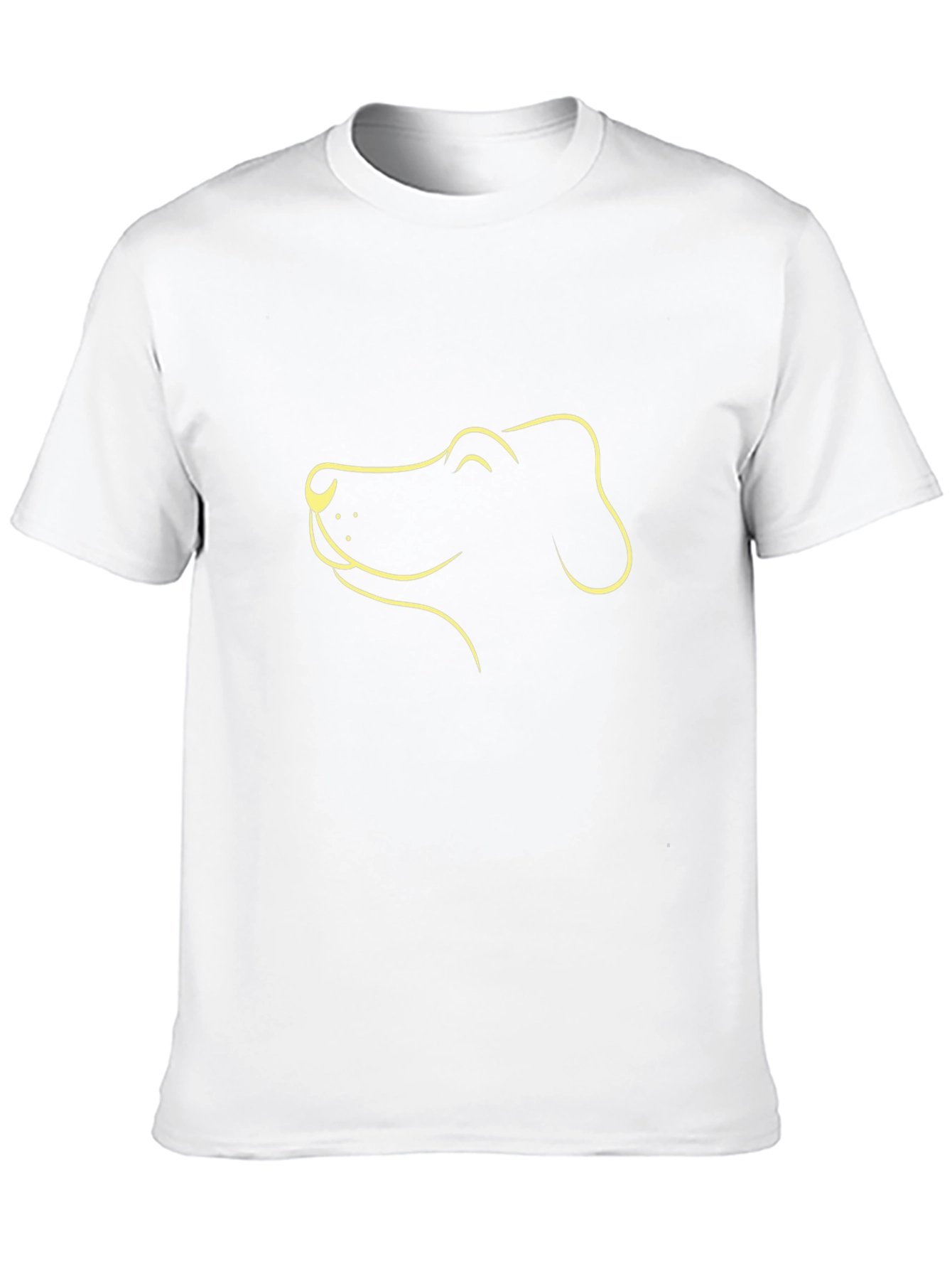 Dog Outline Graphic Tee - Black Cotton Comfort