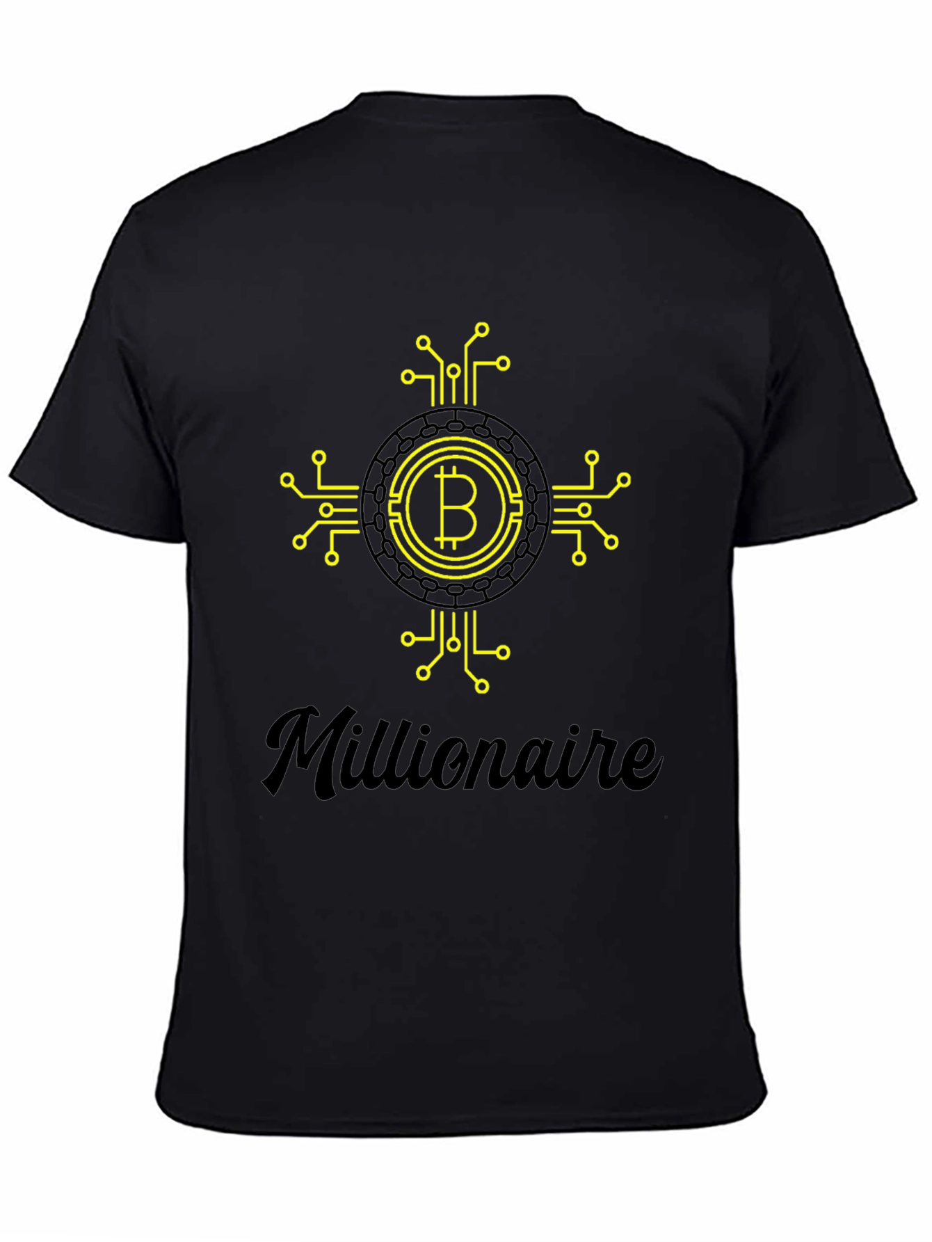 Bitcoin Millionaire Black Graphic Tee