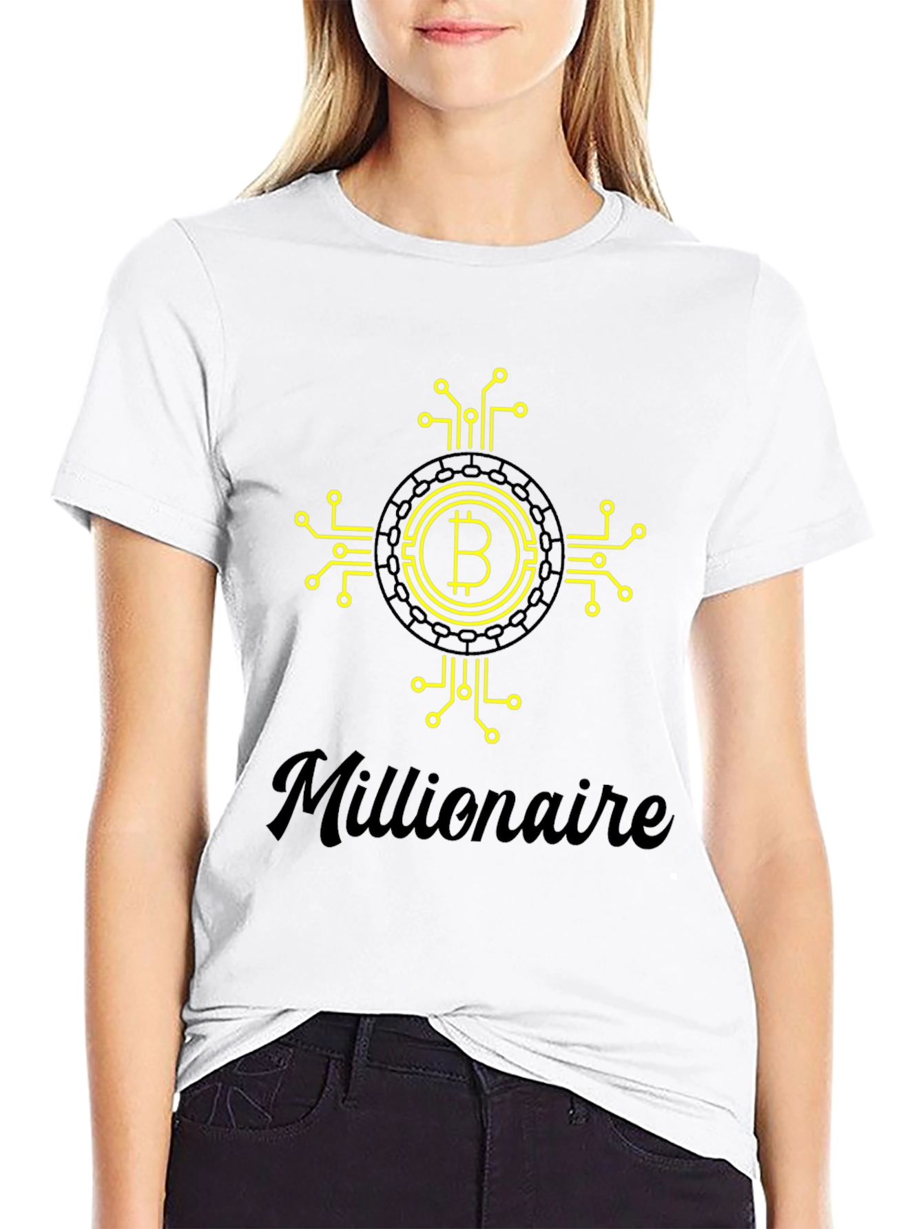 Bitcoin Millionaire Black Graphic Tee