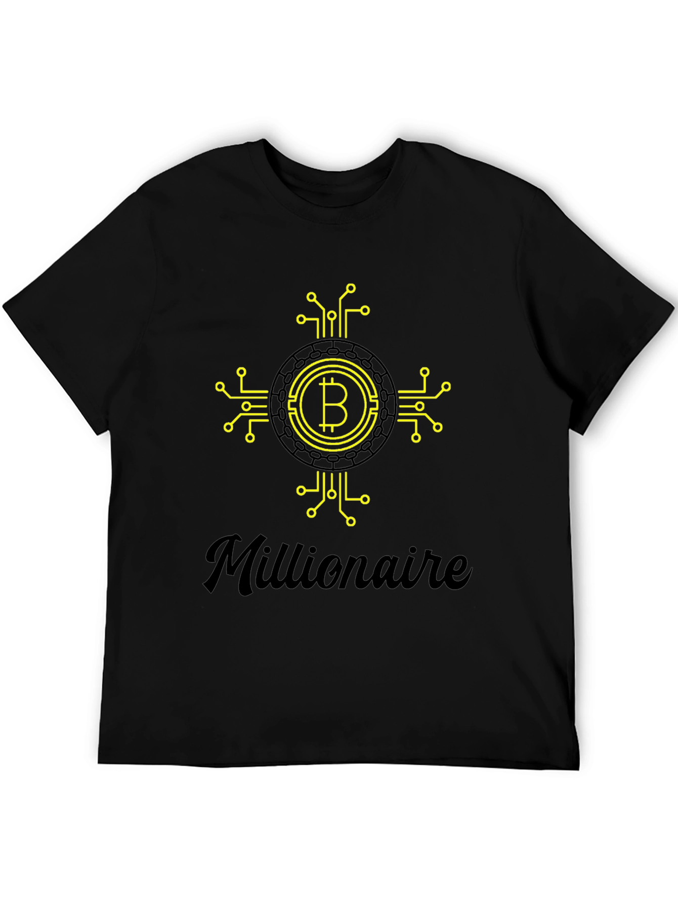 Bitcoin Millionaire Black Graphic Tee