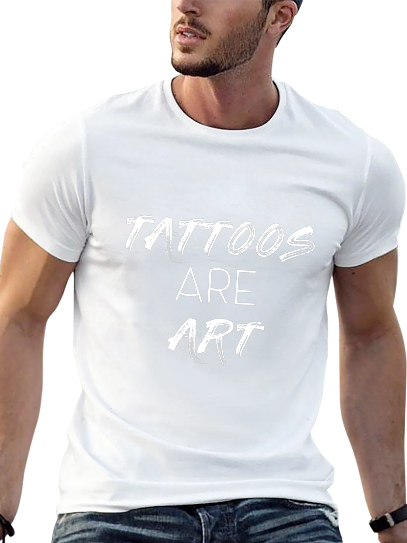Tattoos Are Art Graphic Tee - Black Cotton Shirt