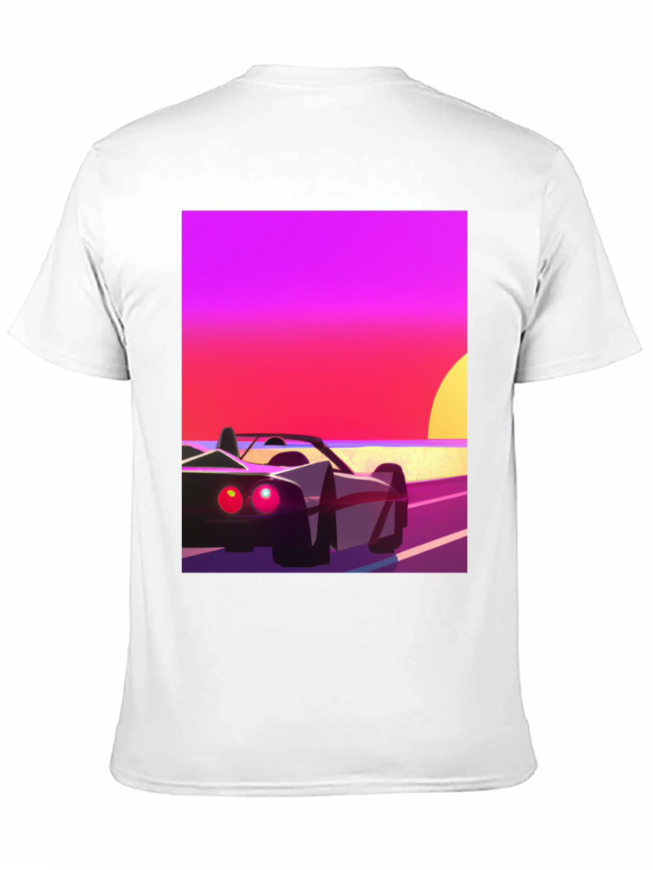 Retro Sunset Car Graphic T-Shirt