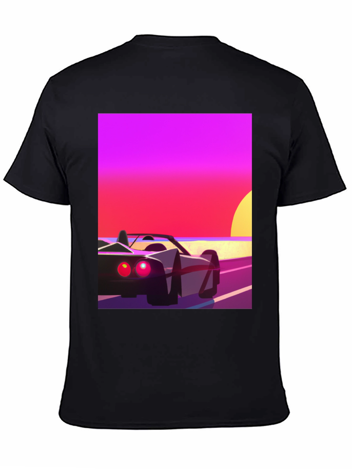 Retro Sunset Car Graphic T-Shirt