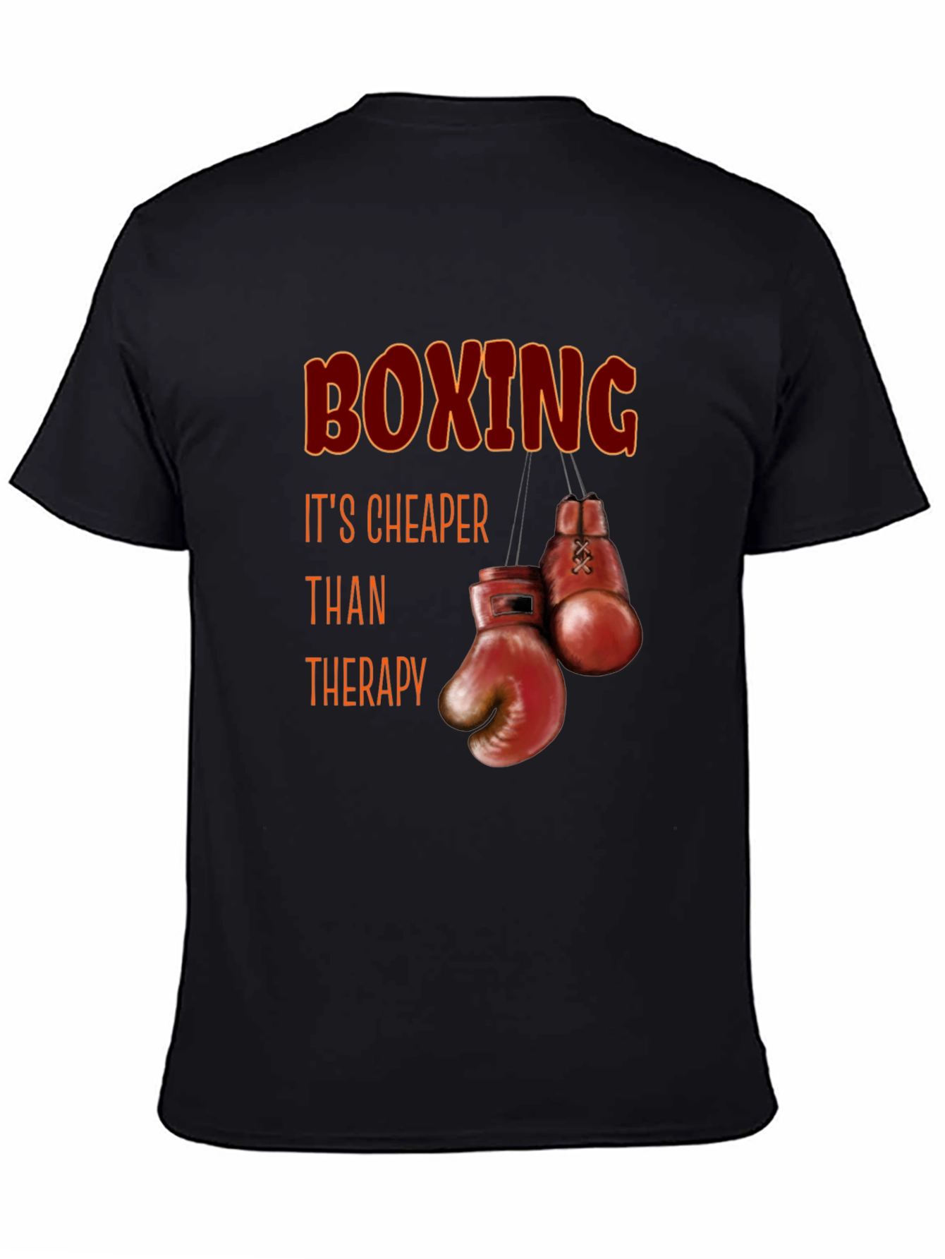 Boxing Cheaper Than Therapy Graphic T-Shirt