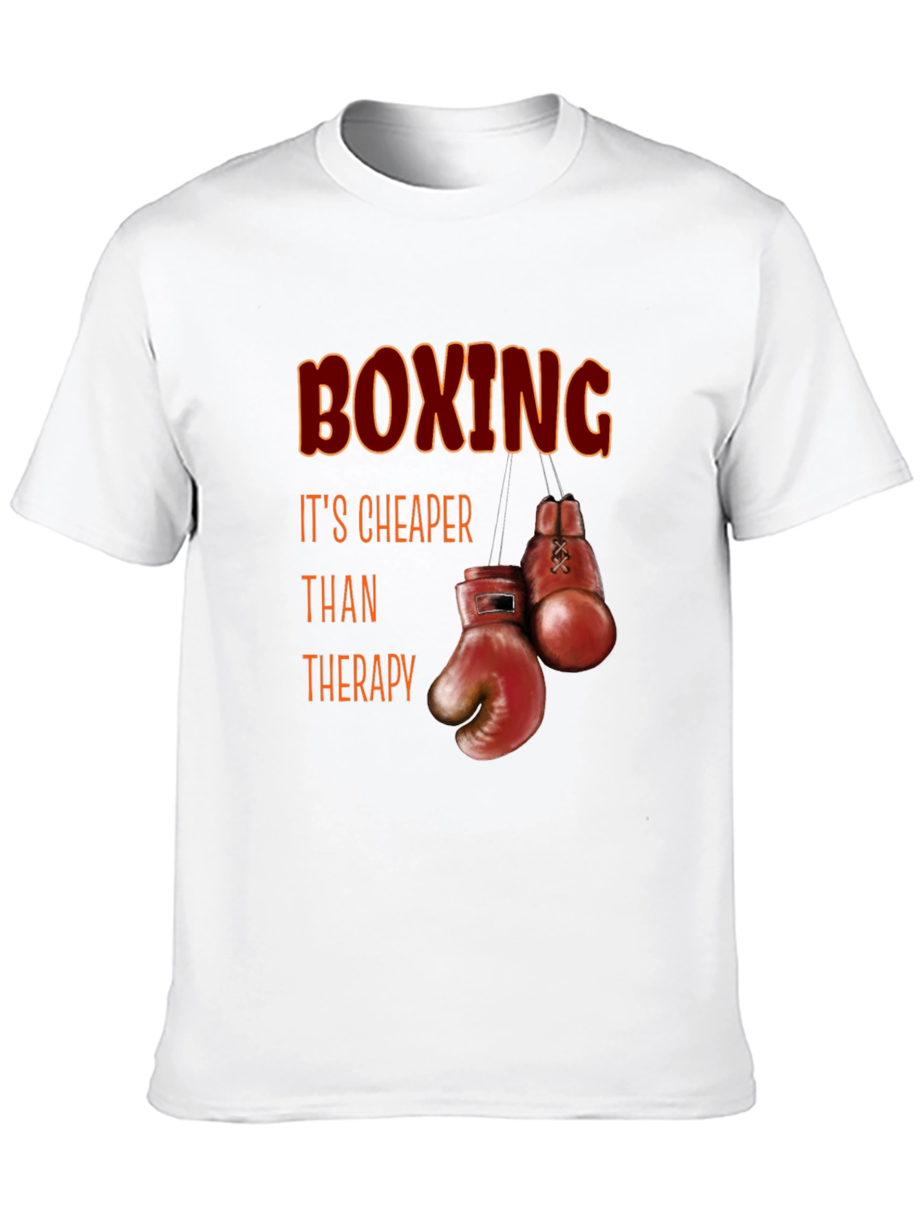 Boxing Cheaper Than Therapy Graphic T-Shirt