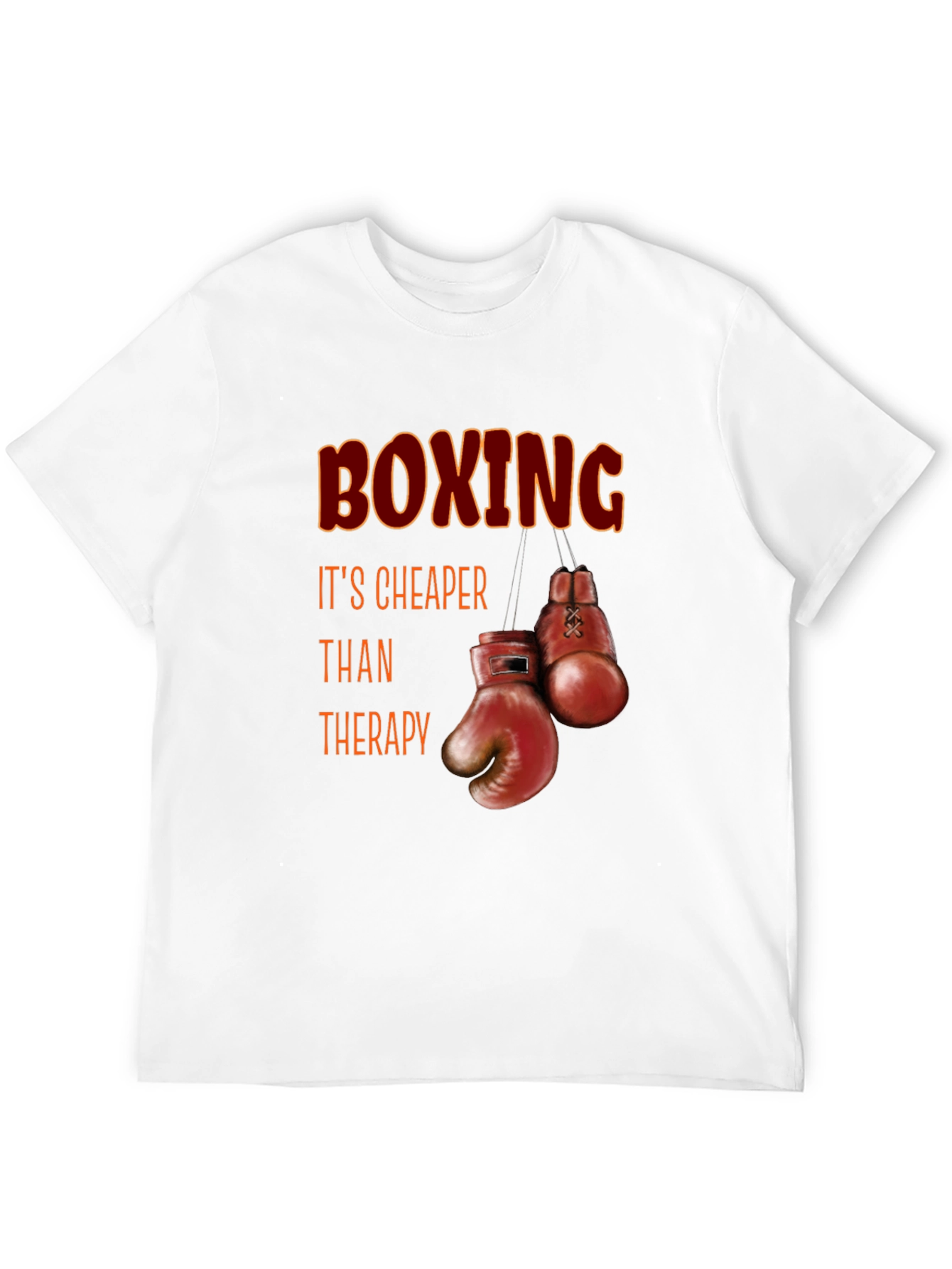 Boxing Cheaper Than Therapy Graphic T-Shirt