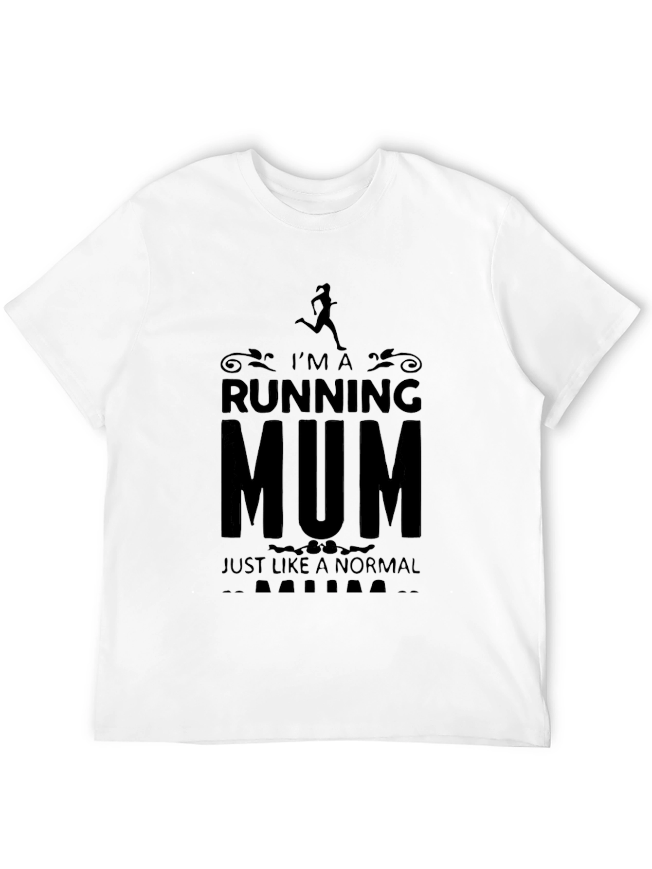 Running Mum T-Shirt - Black Graphic Tee
