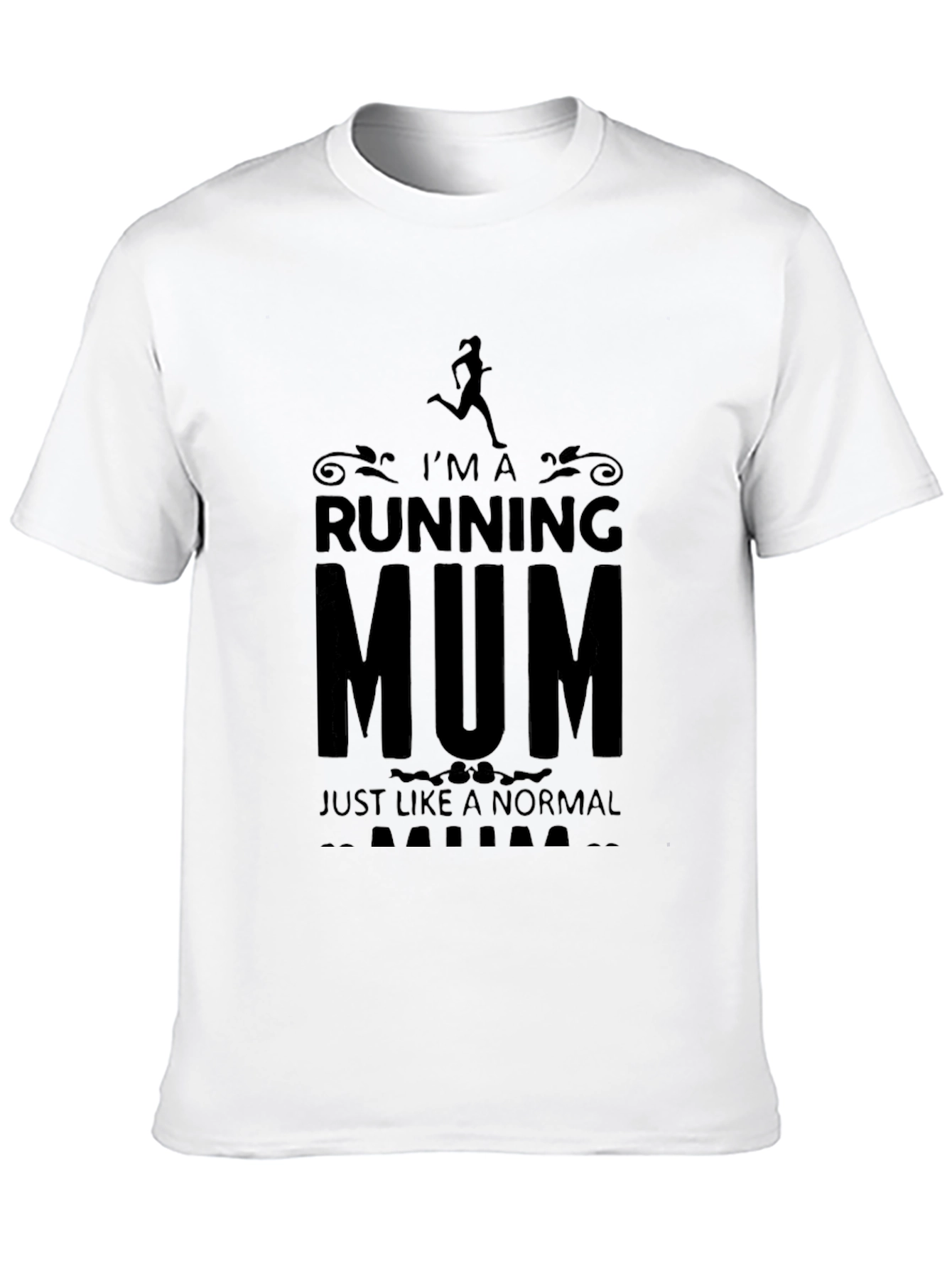 Running Mum T-Shirt - Black Graphic Tee