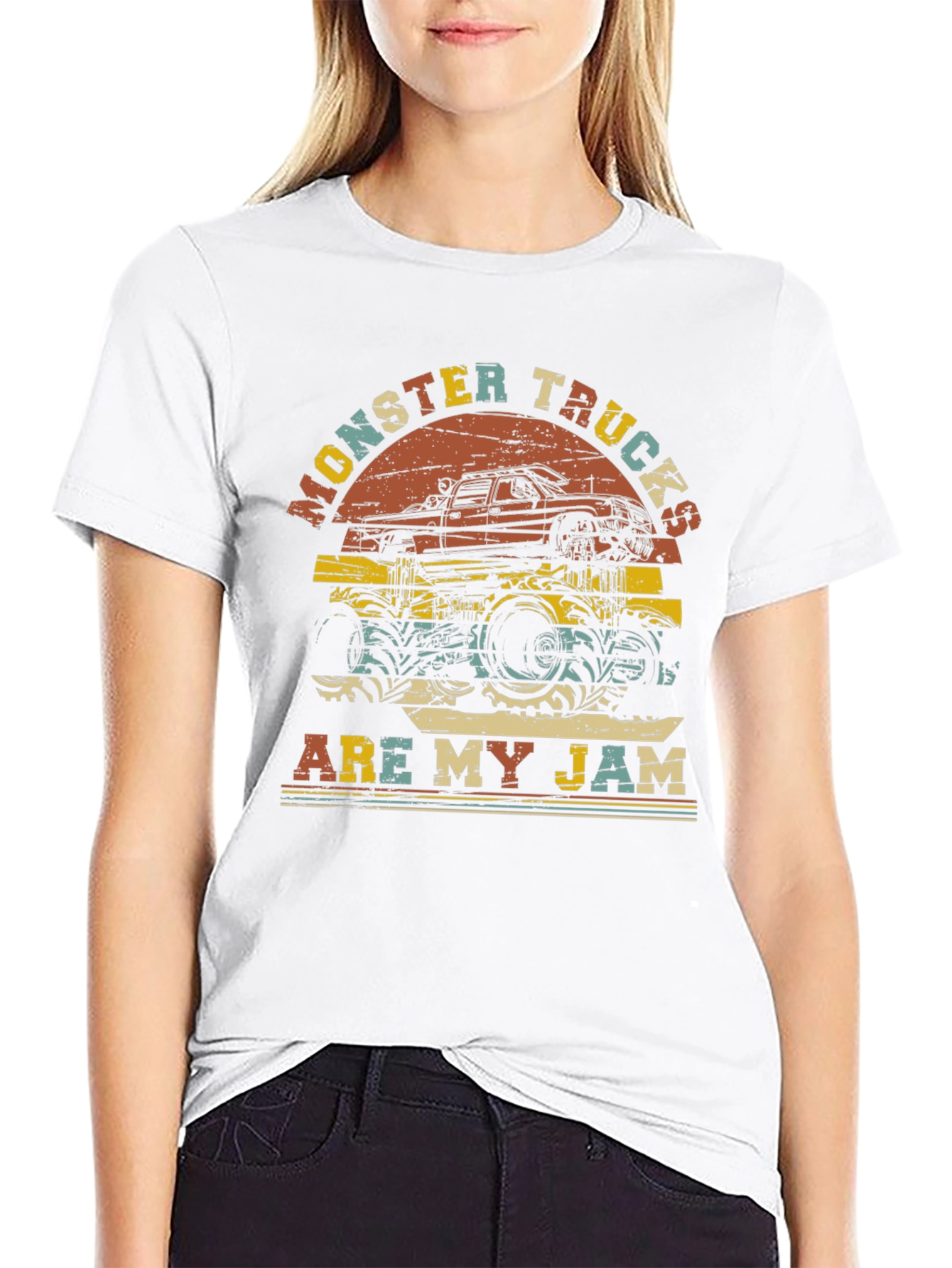 Monster Trucks Are My Jam Retro Graphic T-Shirt