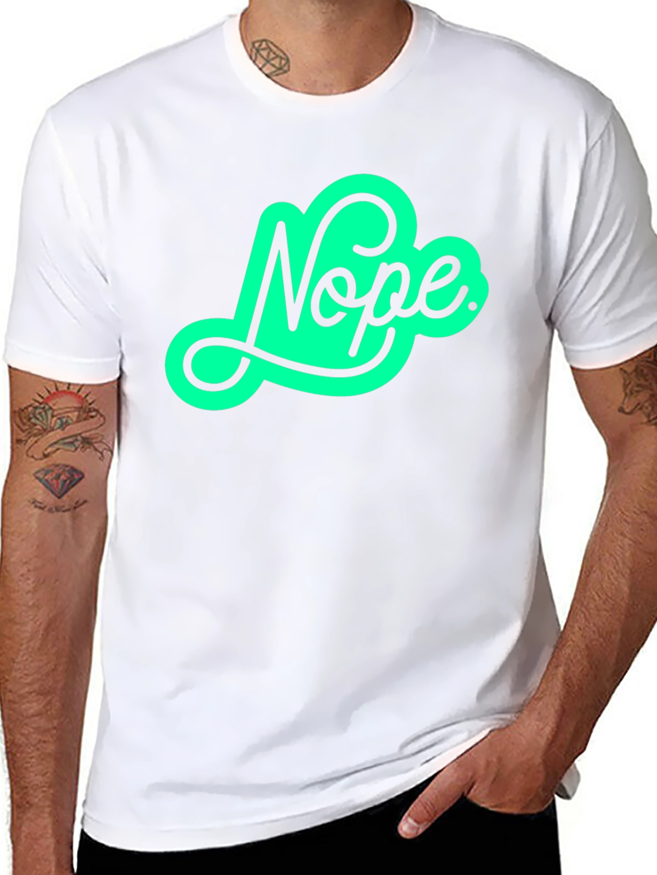 Nope Graphic Tee - Trendy Casual Shirt