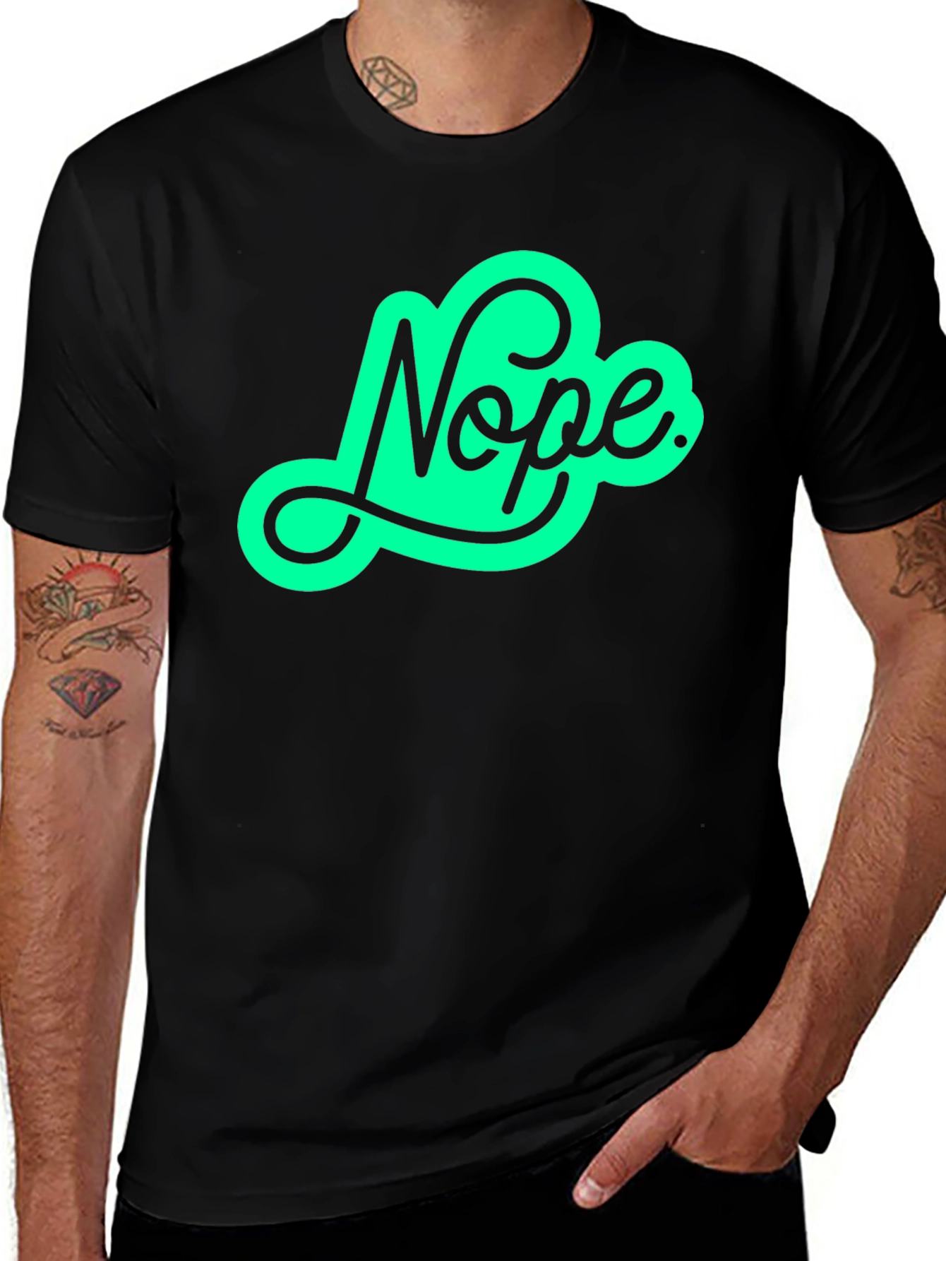Nope Graphic Tee - Trendy Casual Shirt
