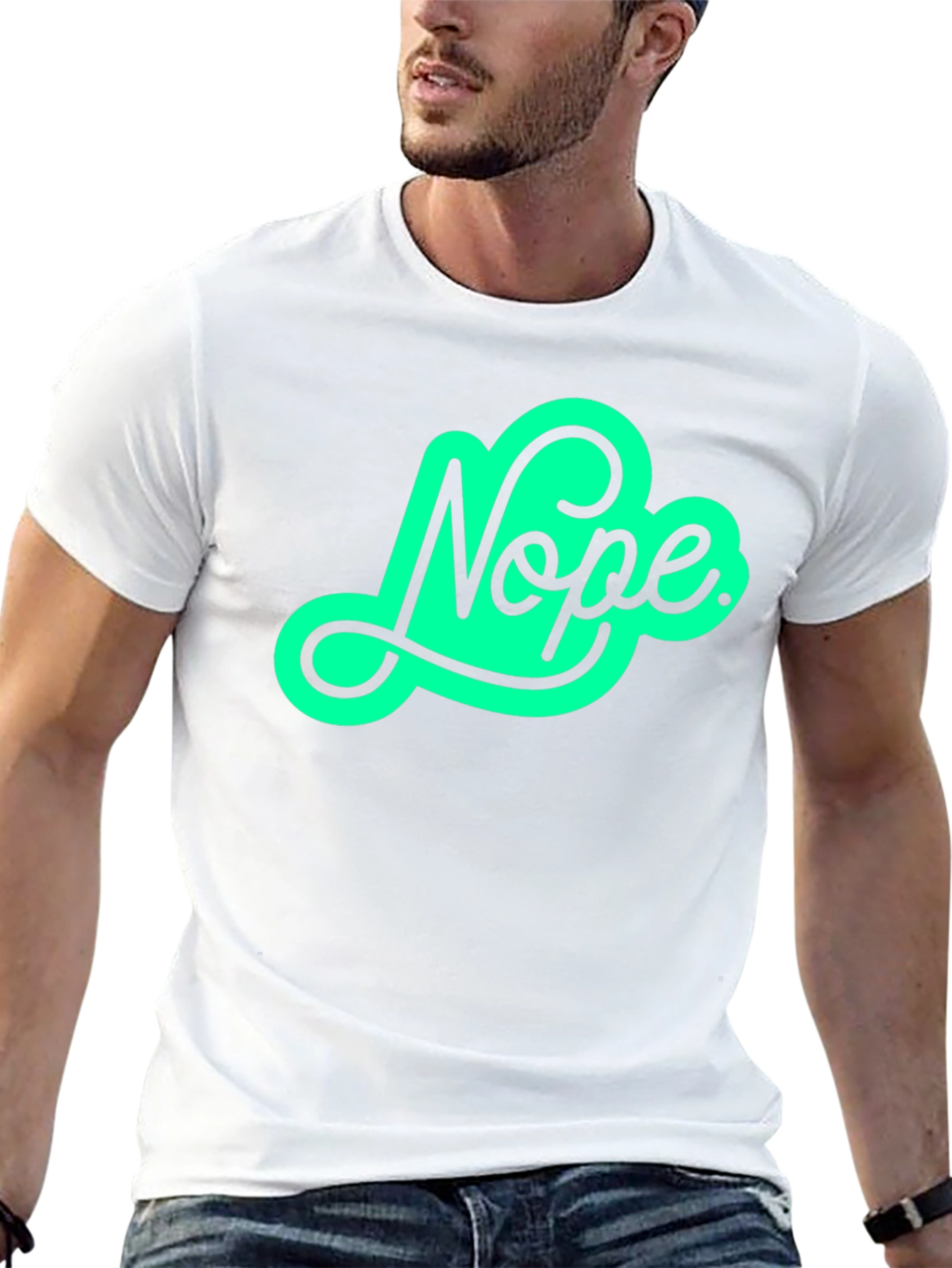 Nope Graphic Tee - Trendy Casual Shirt
