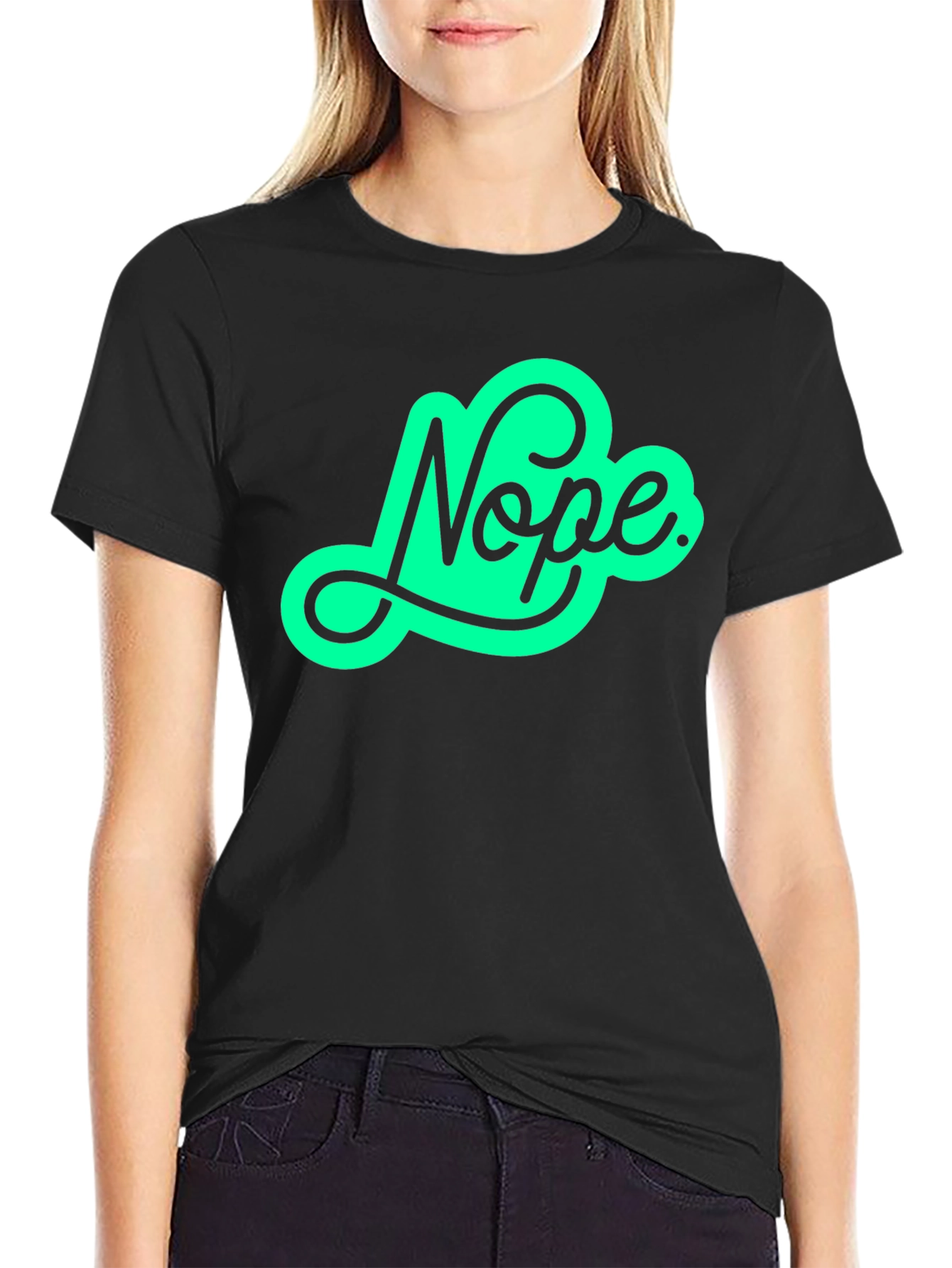 Nope Graphic Tee - Trendy Casual Shirt