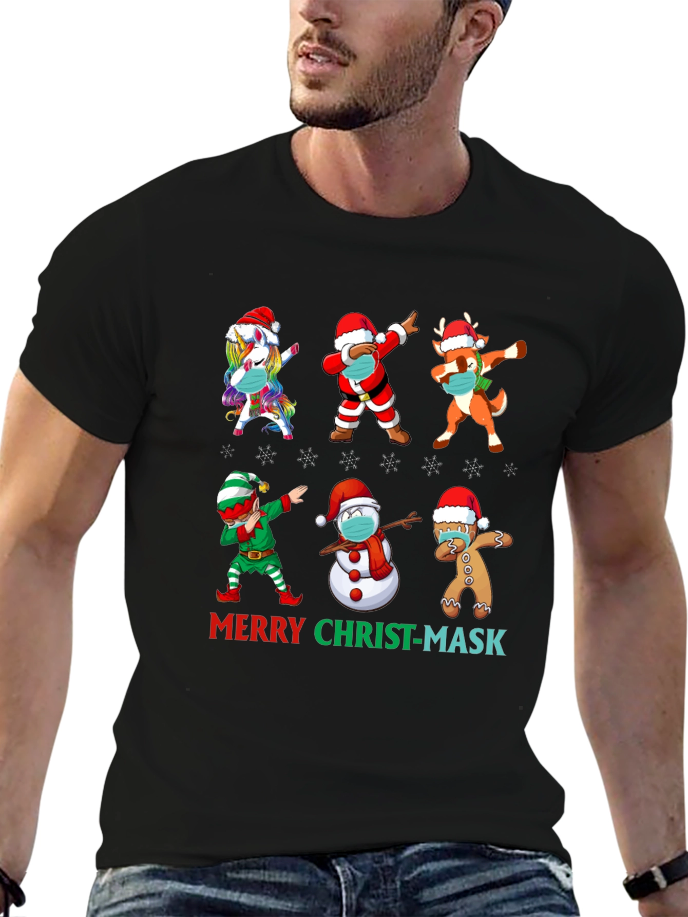 Merry Christ-Mask T-Shirt Holiday Tee