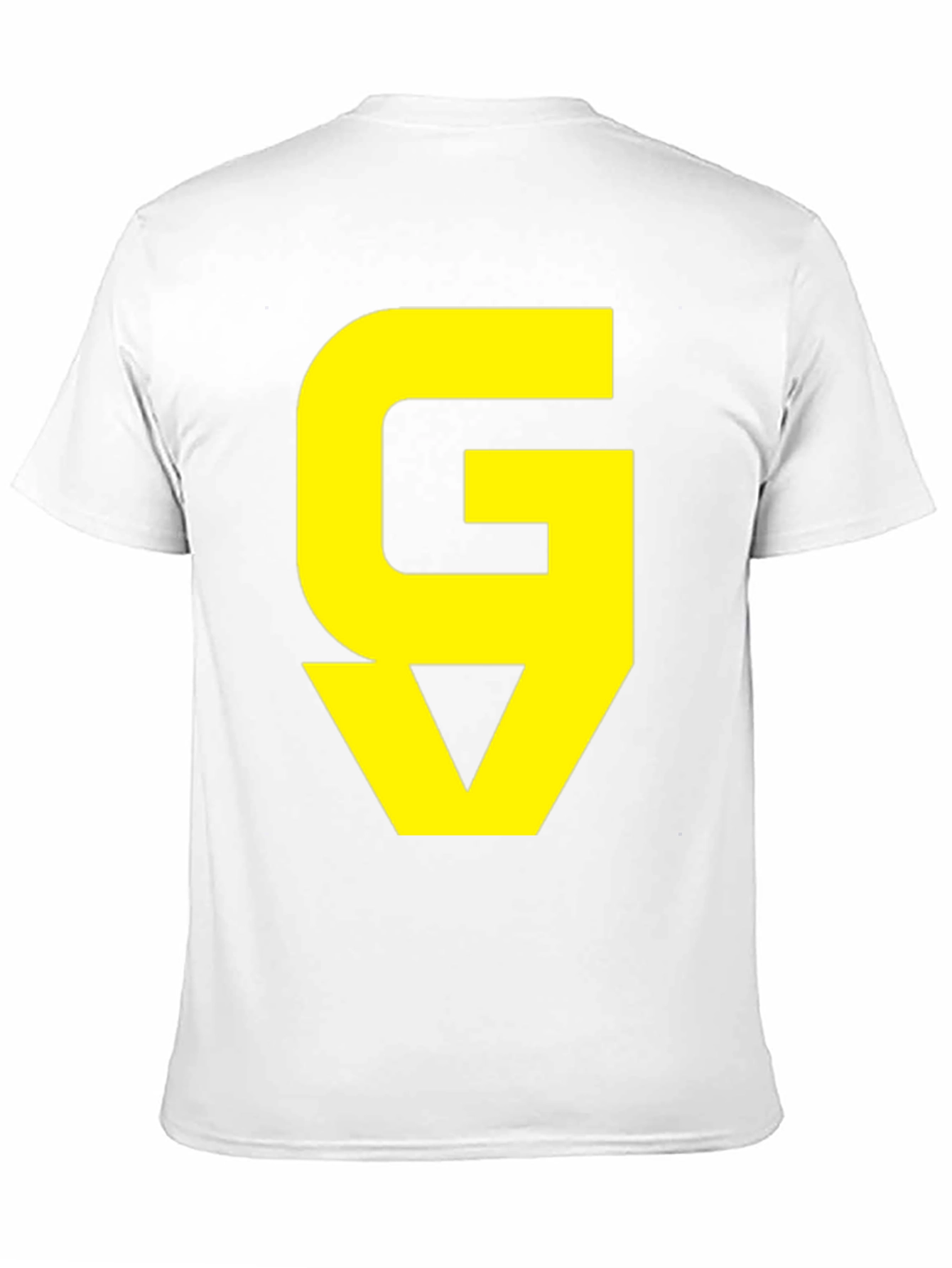 Graphic Tee: Yellow GV on Black Cotton