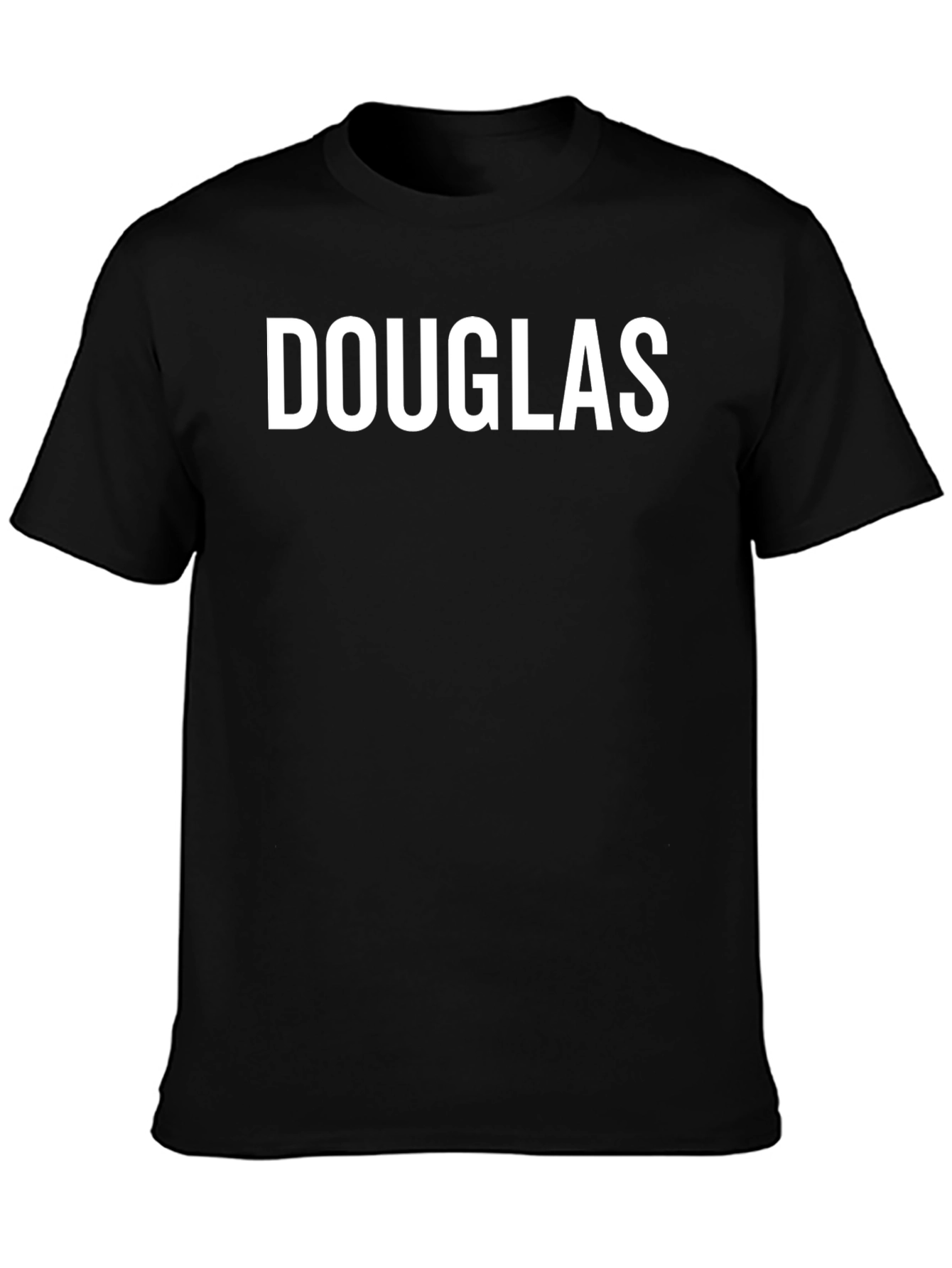 Douglas Black T-Shirt - Personalized Name Tee