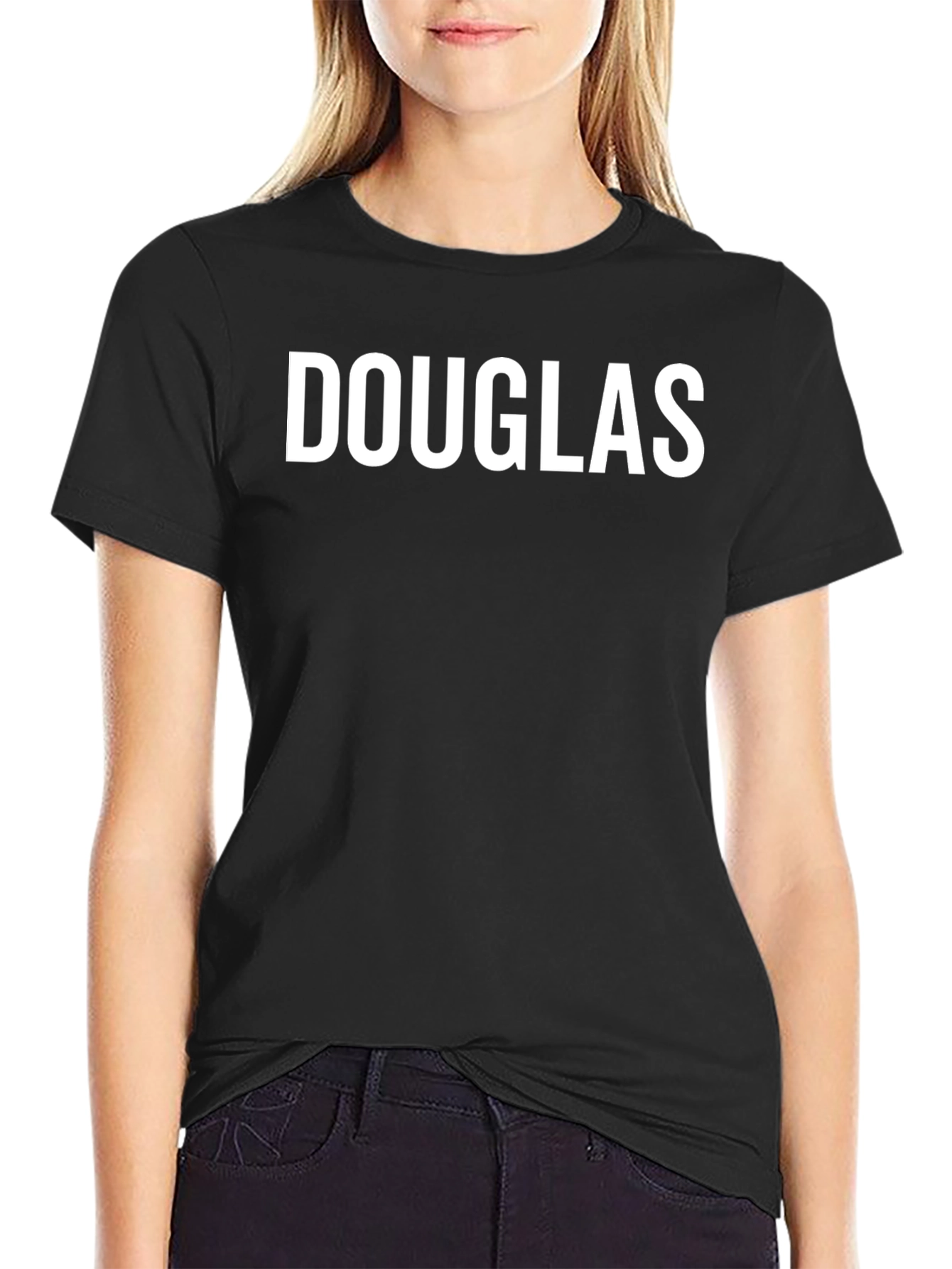 Douglas Black T-Shirt - Personalized Name Tee