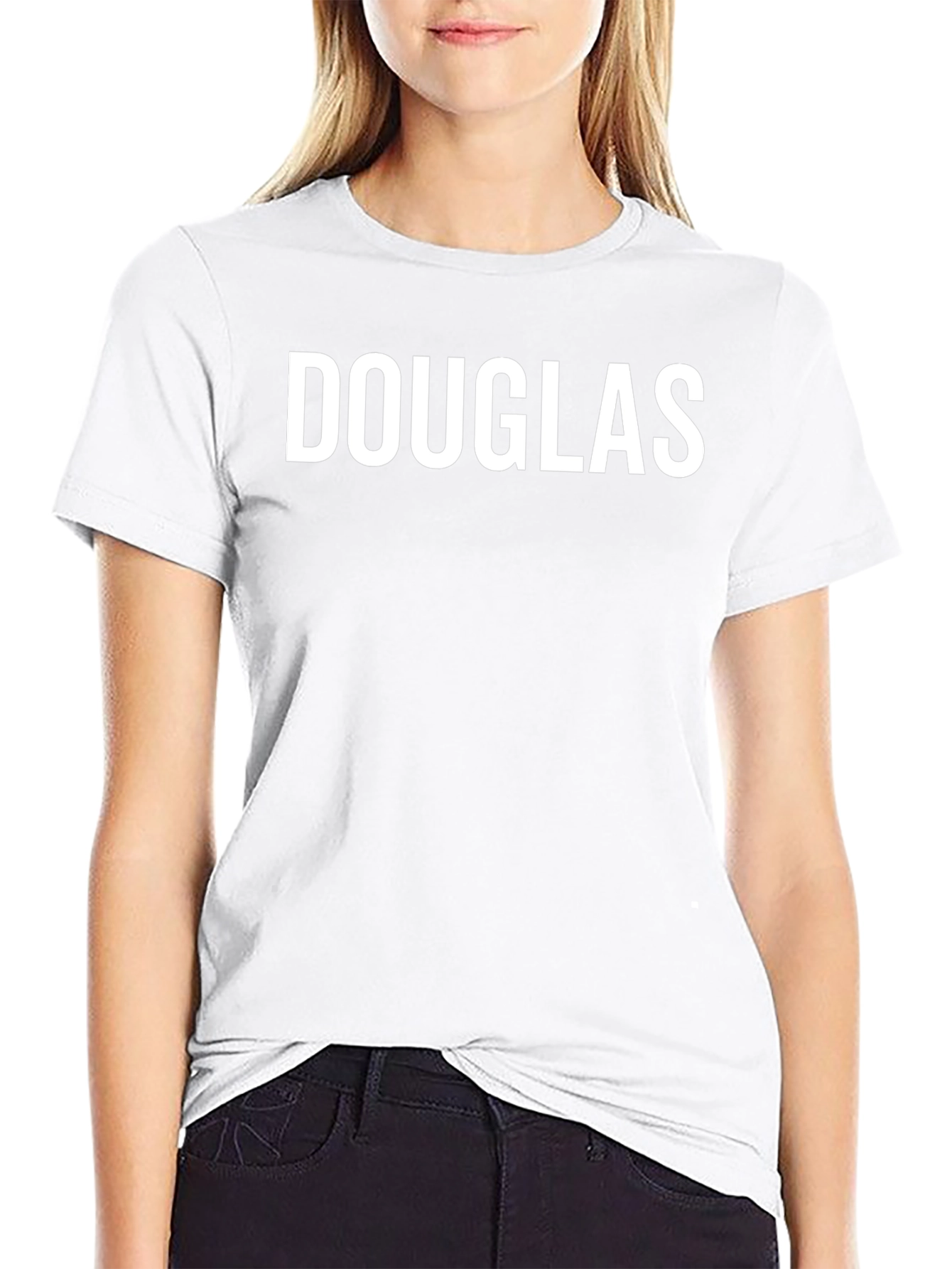 Douglas Black T-Shirt - Personalized Name Tee