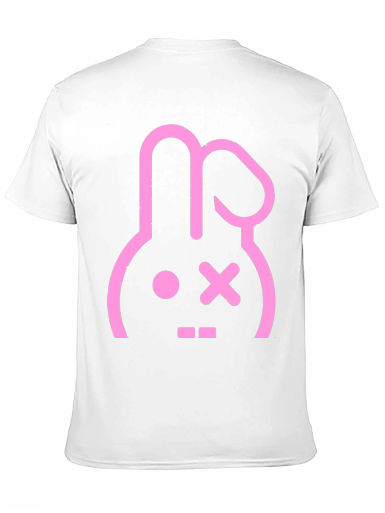 Black T-Shirt with Pink Bunny Graphic