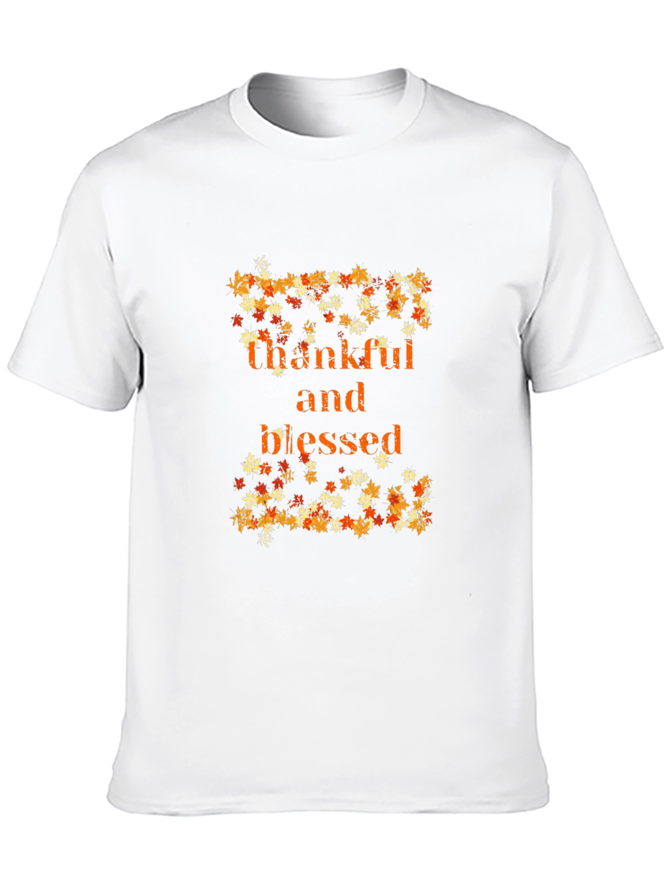 Thankful & Blessed Fall Leaves T-Shirt