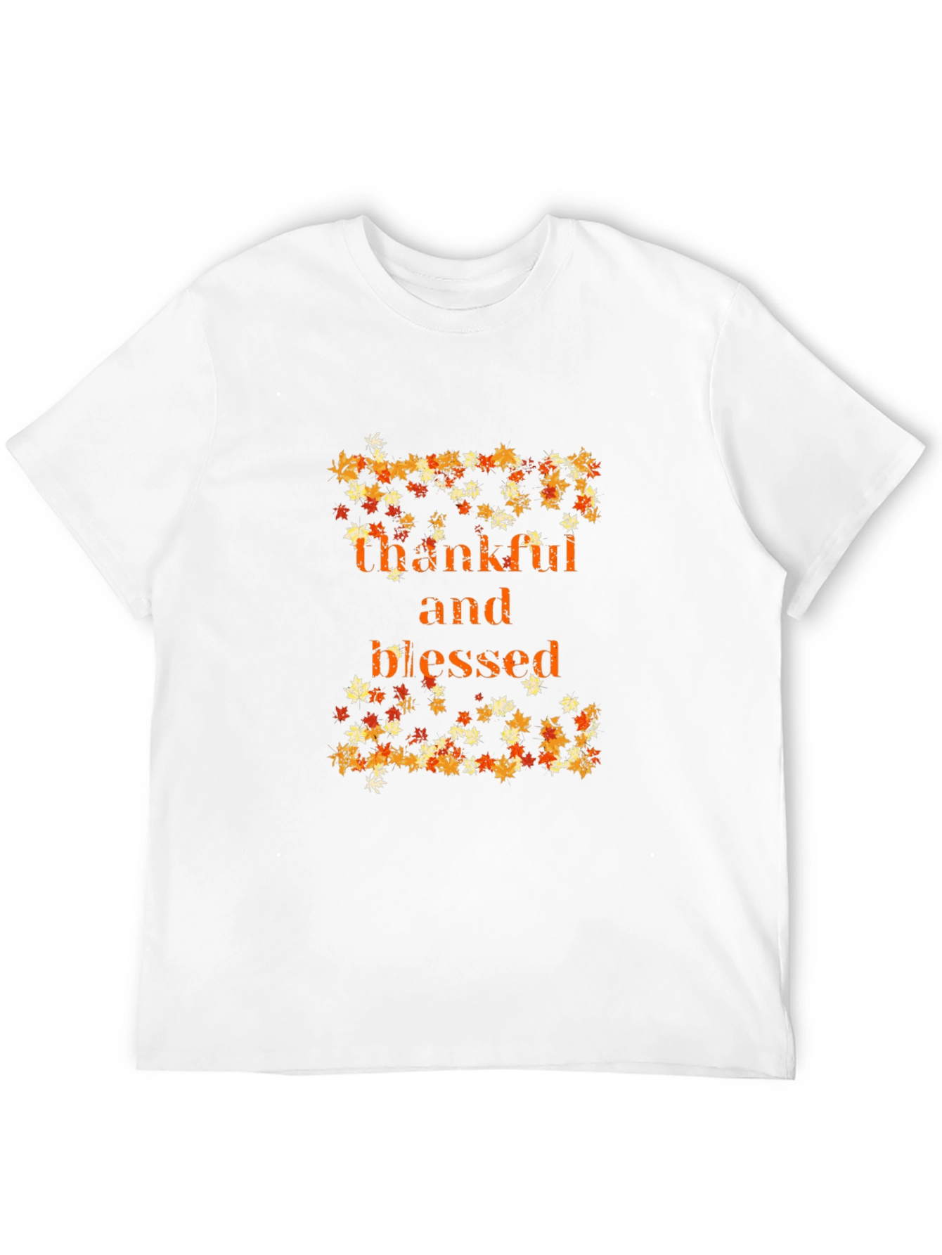 Thankful & Blessed Fall Leaves T-Shirt