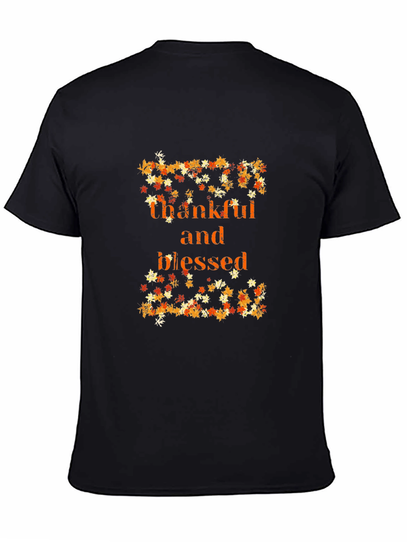 Thankful & Blessed Fall Leaves T-Shirt