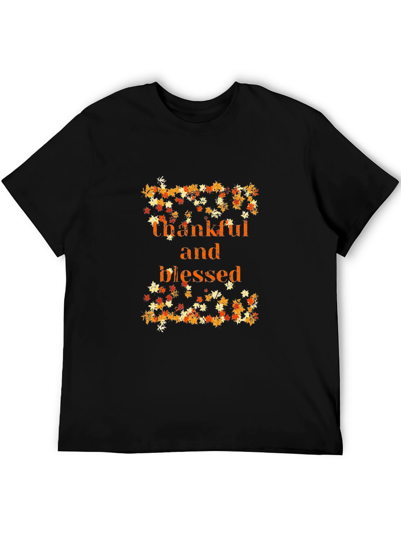 Thankful & Blessed Fall Leaves T-Shirt