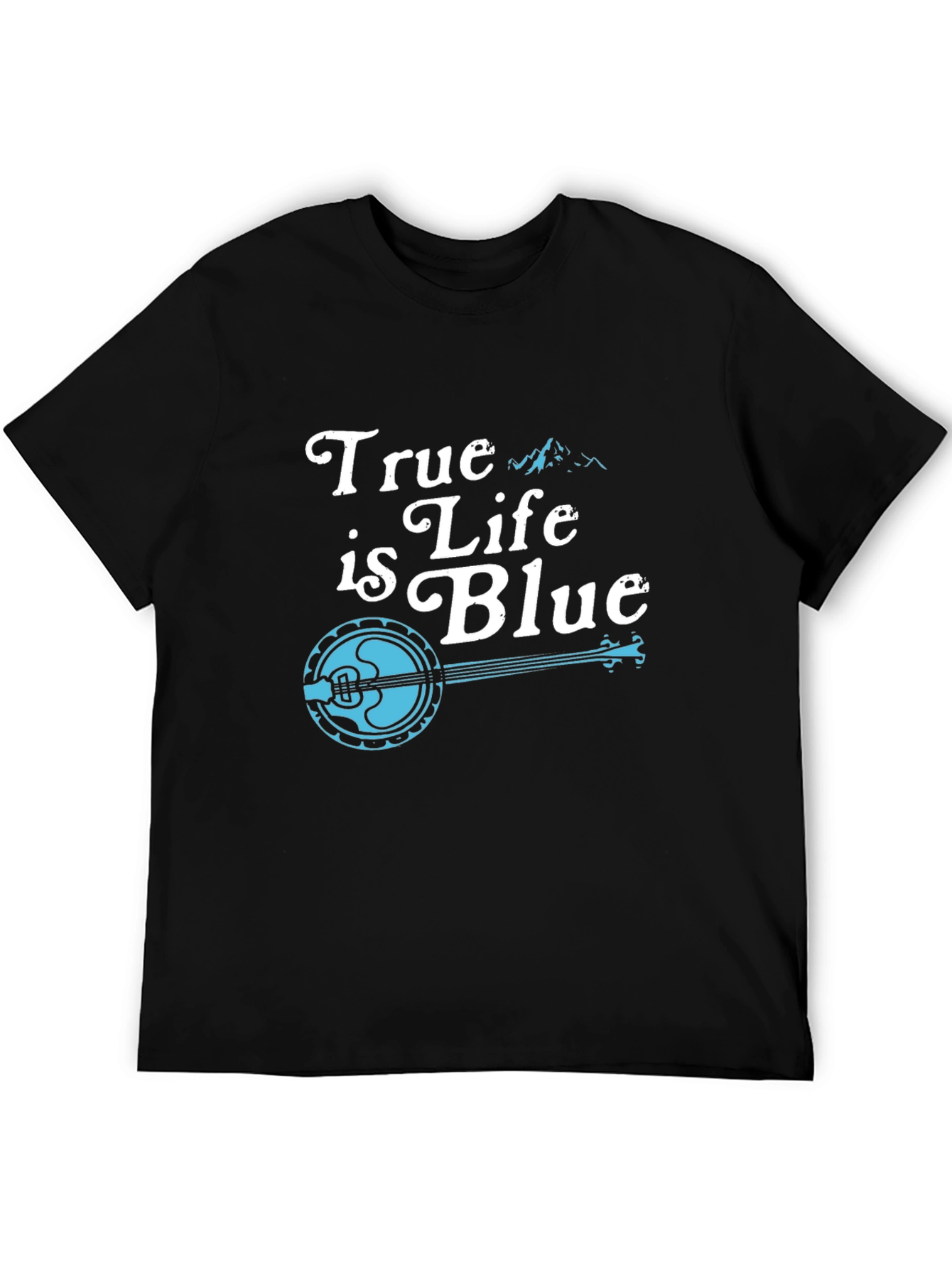 True Life is Blue Black Graphic Tee