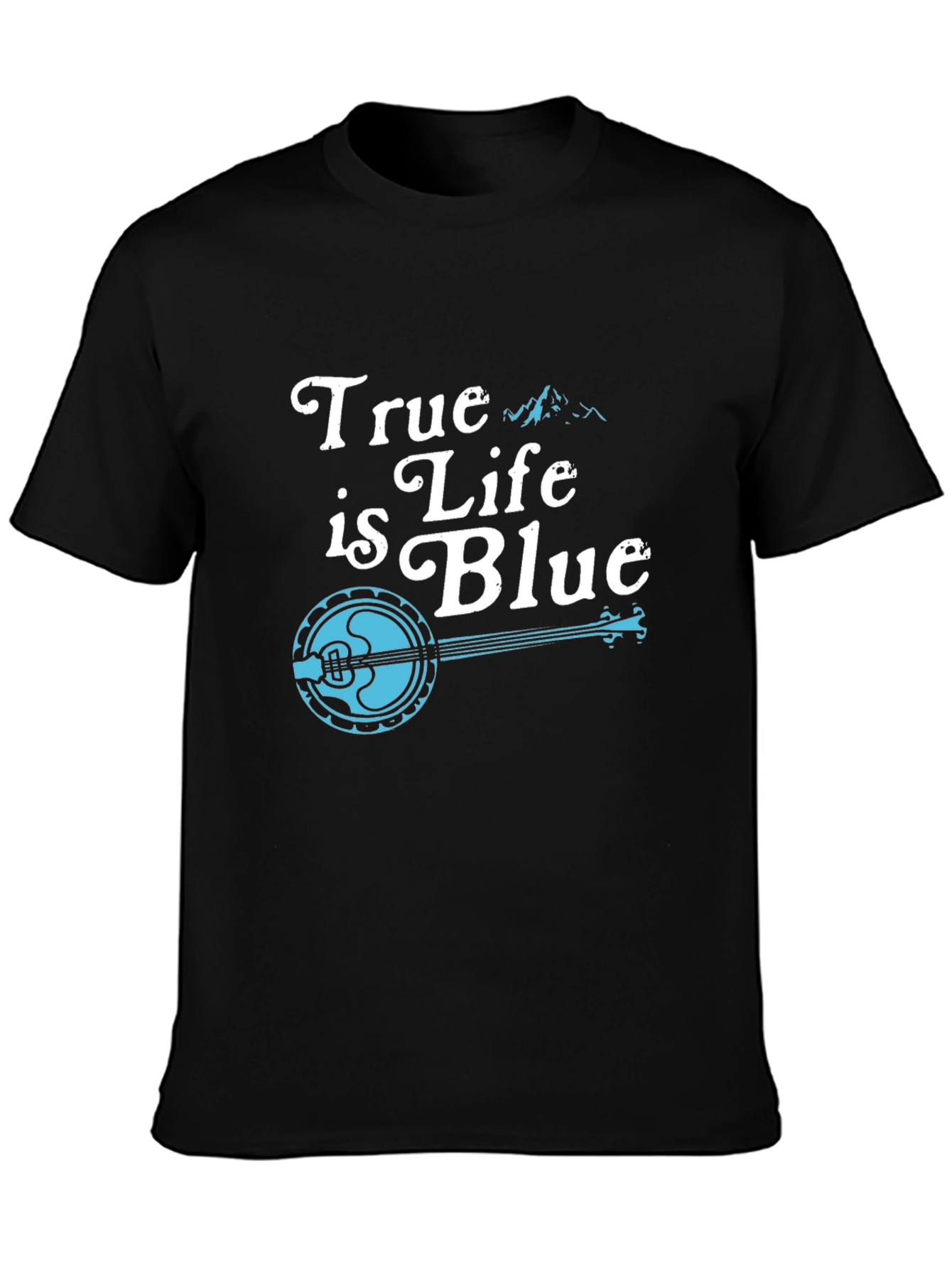 True Life is Blue Black Graphic Tee