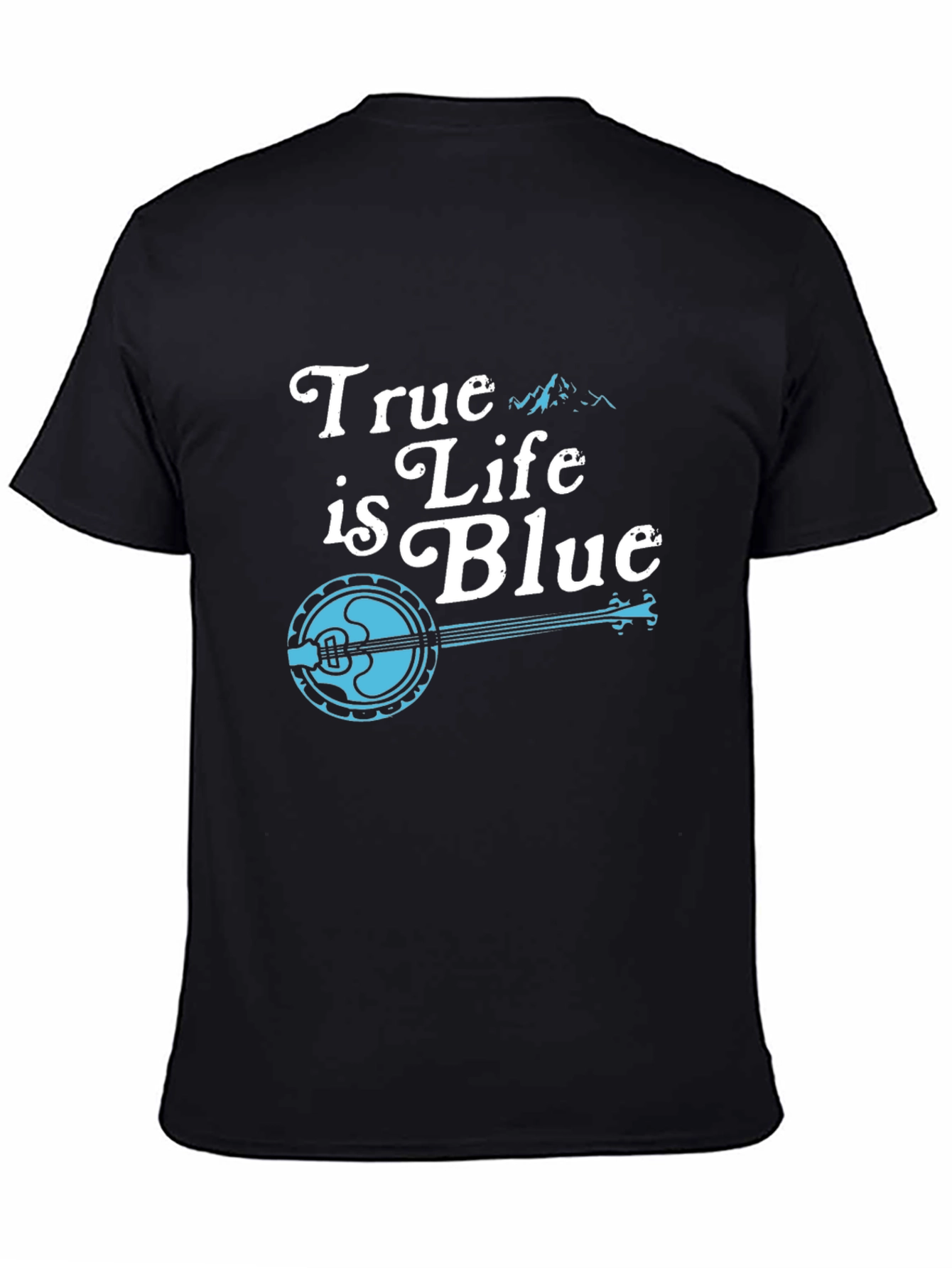 True Life is Blue Black Graphic Tee