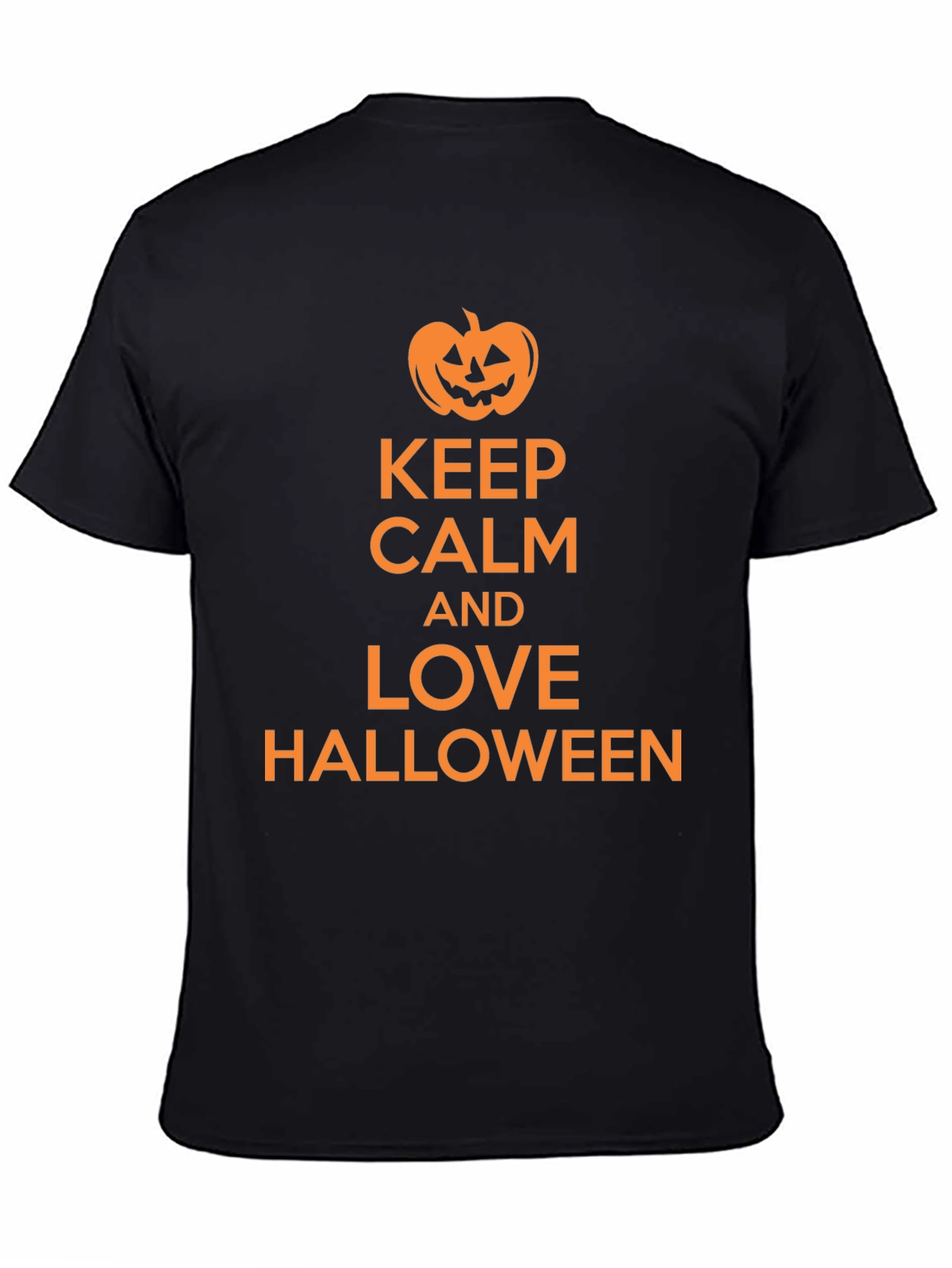 Keep Calm and Love Halloween Black T-Shirt