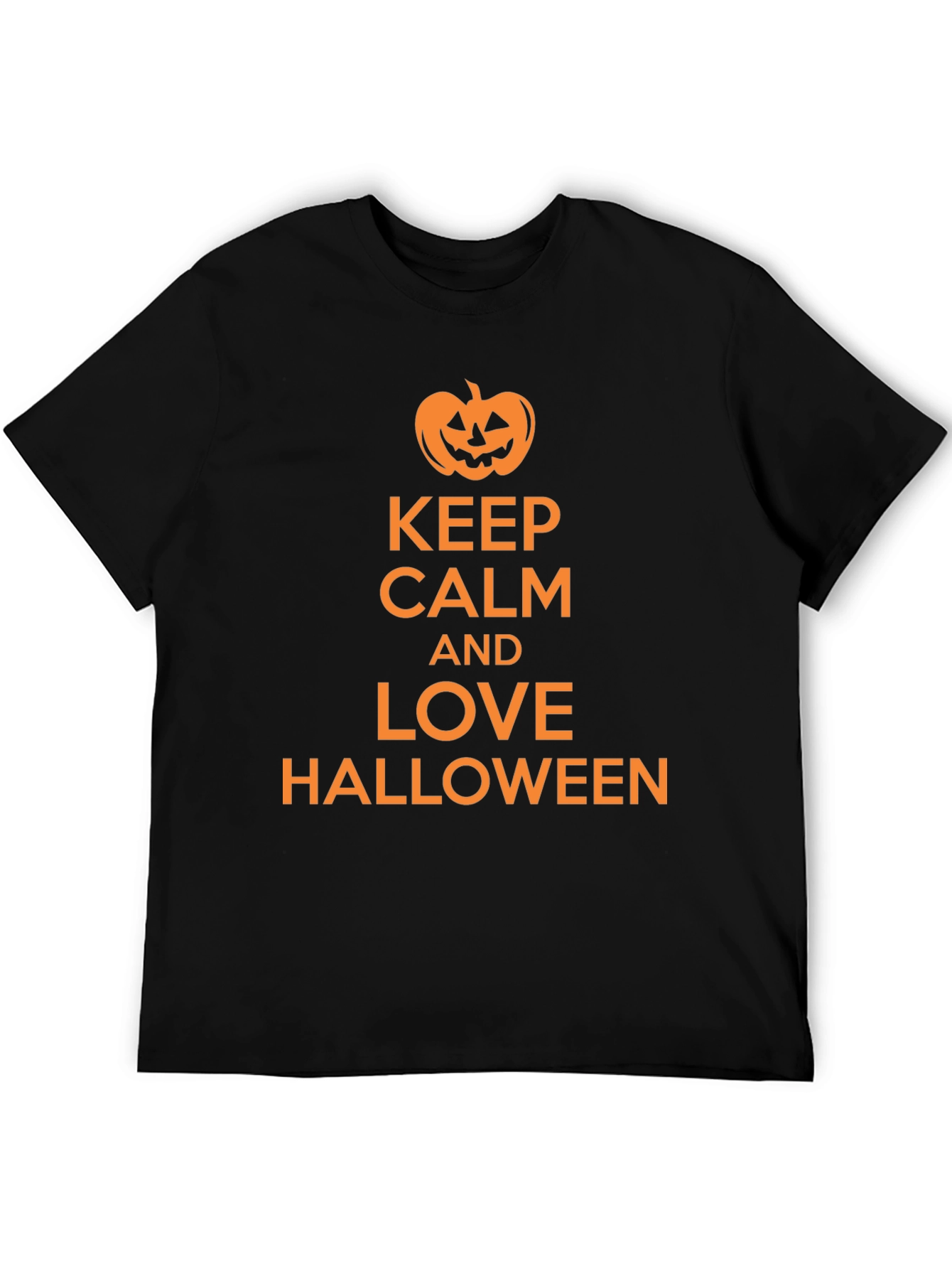 Keep Calm and Love Halloween Black T-Shirt
