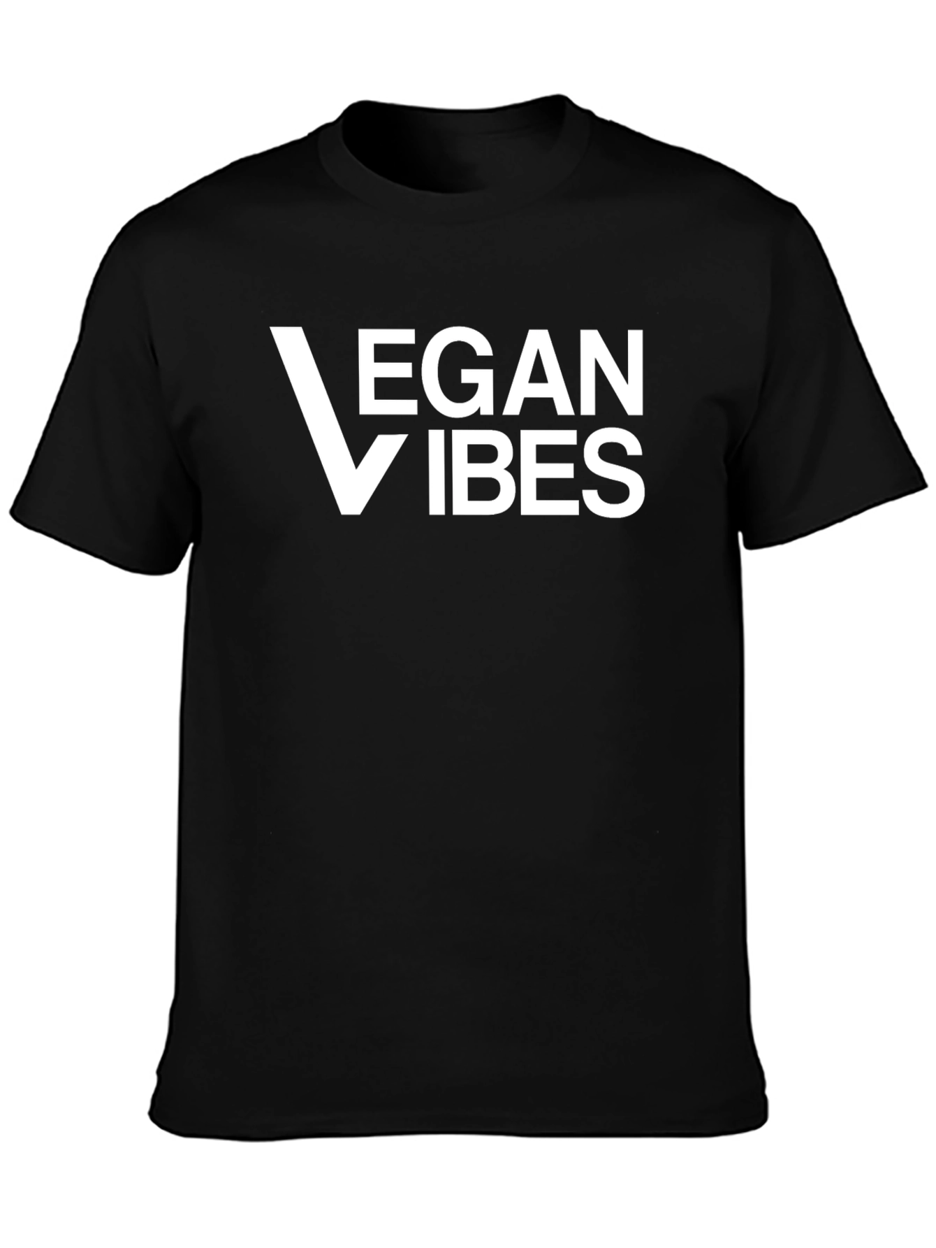 Vegan Vibes T-Shirt - Classic Black Tee
